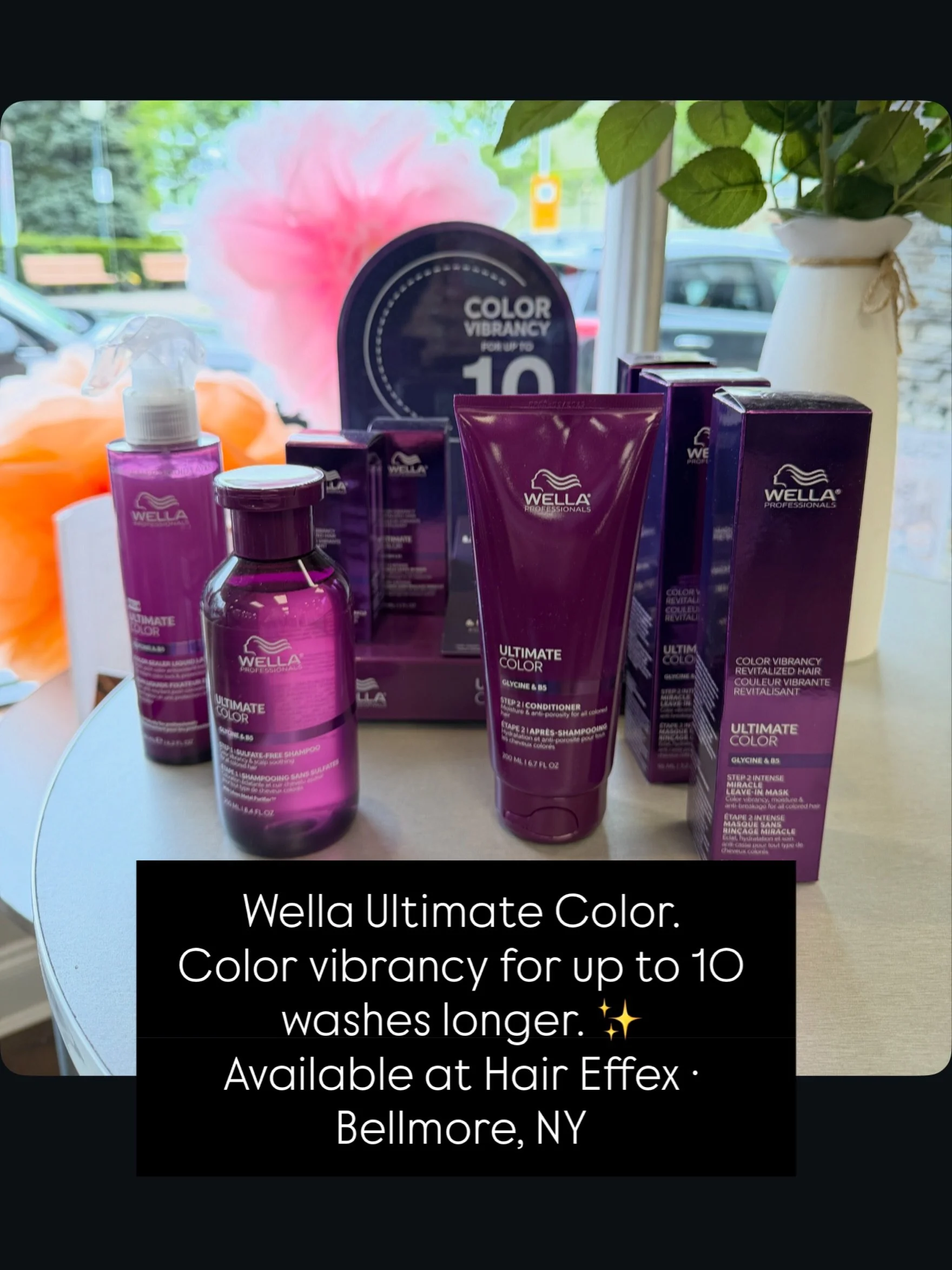 Meet your color&rsquo;s new best friend. 💜

The Wella Professionals Ultimate Color line is formulated with Glycine &amp; B5 to keep your color vibrant, your hair healthy, and your shine lasting up to 10 washes longer.

✨ Damage-free shampoo
✨ Color-