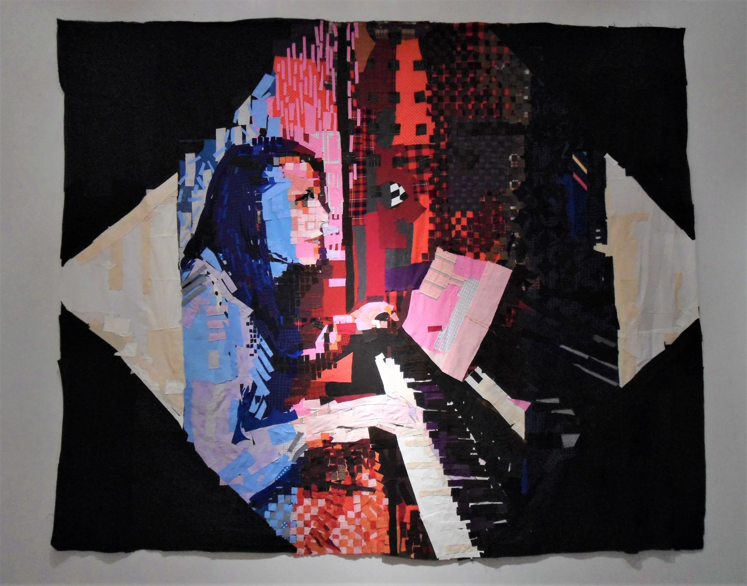 "World Falls Away (Wendy Carlos)" 2013
6'x8'
Assembled from second hand fabric and deconstructed clothing