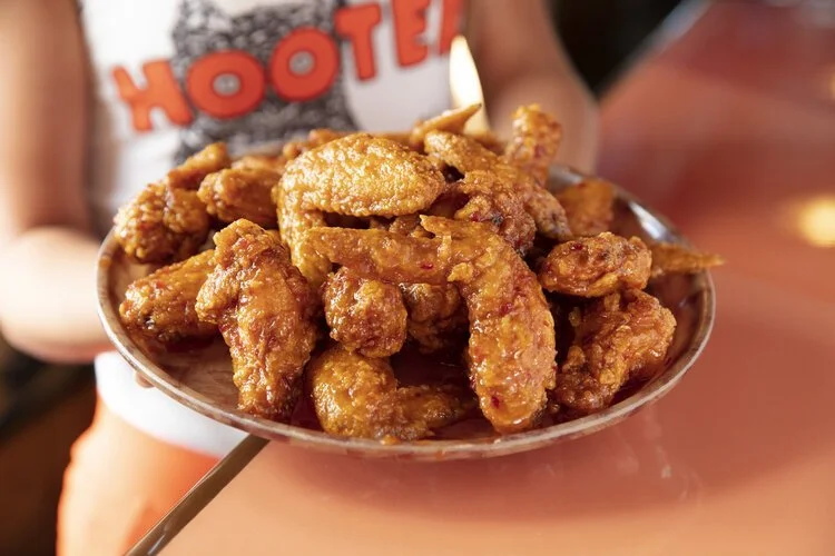 Hooters chicken wings food photography