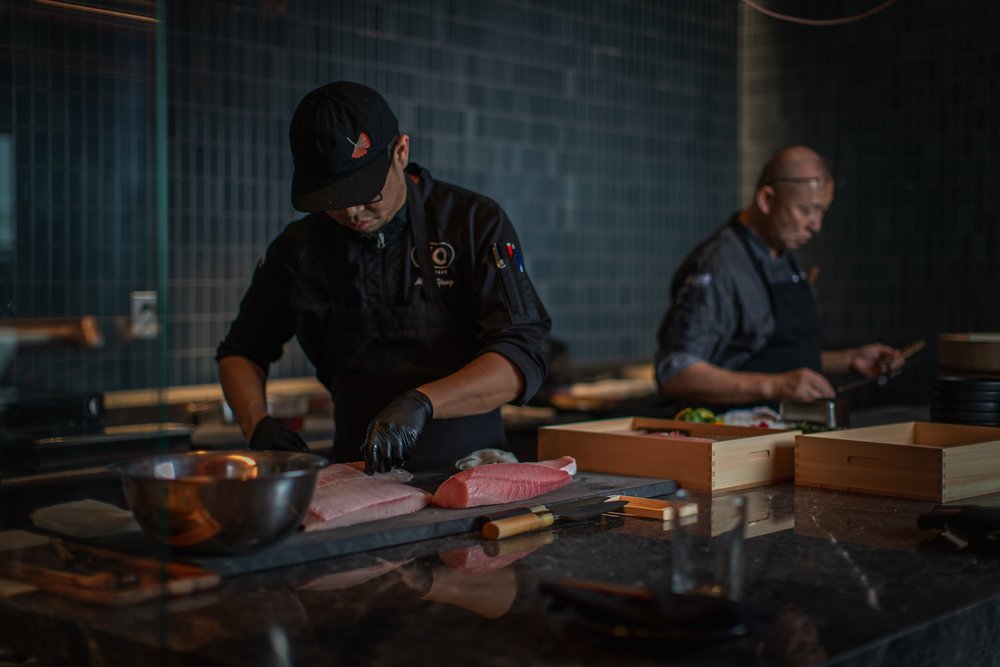 Kitchen prep team