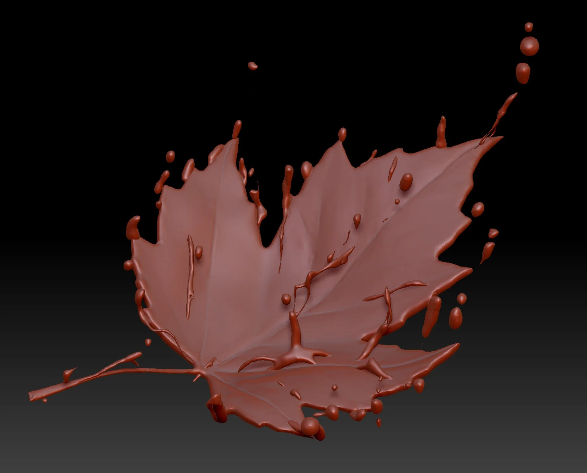 Liquid maple leaf sculpt. 