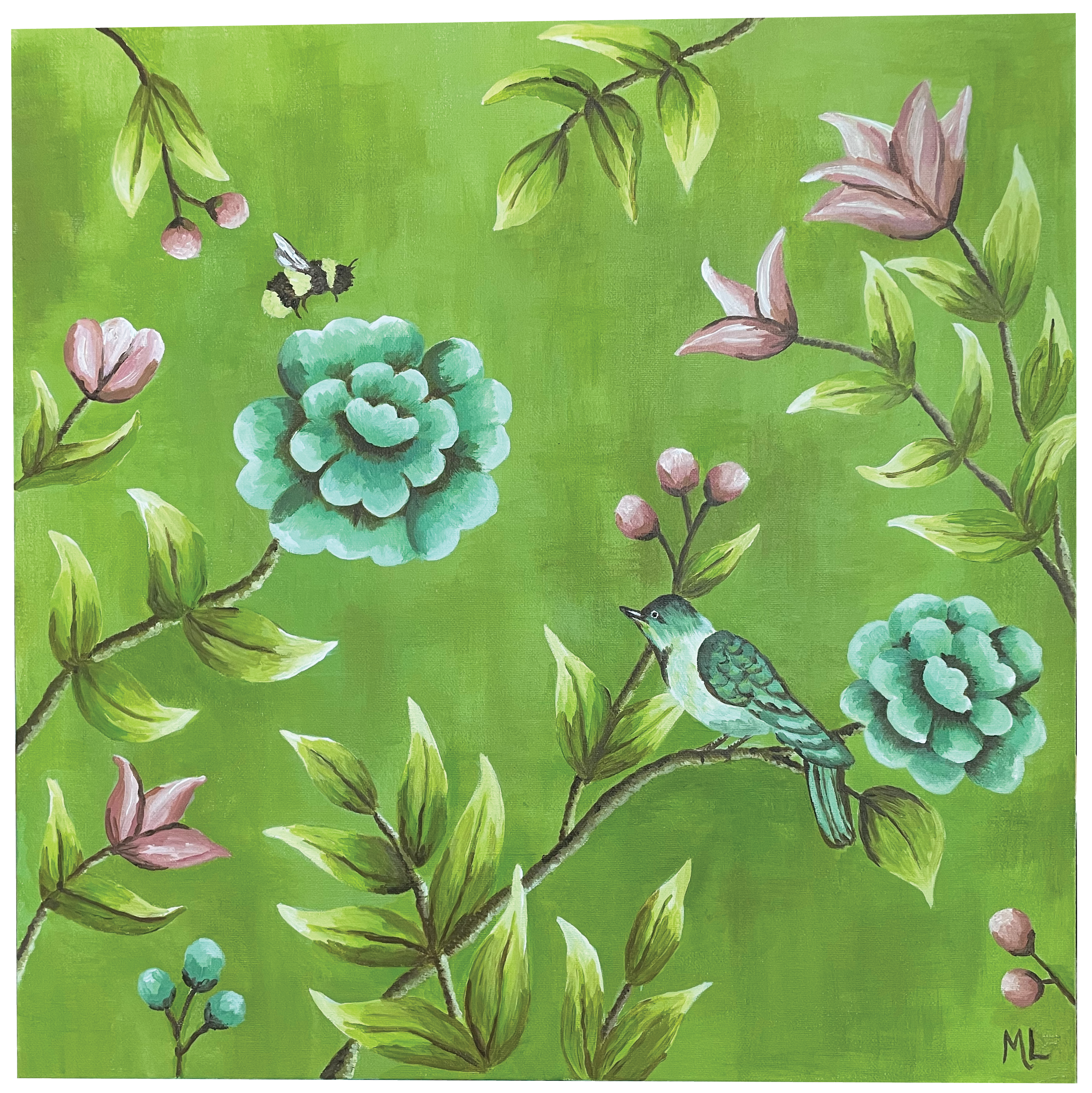 Songbird Among Blossoms