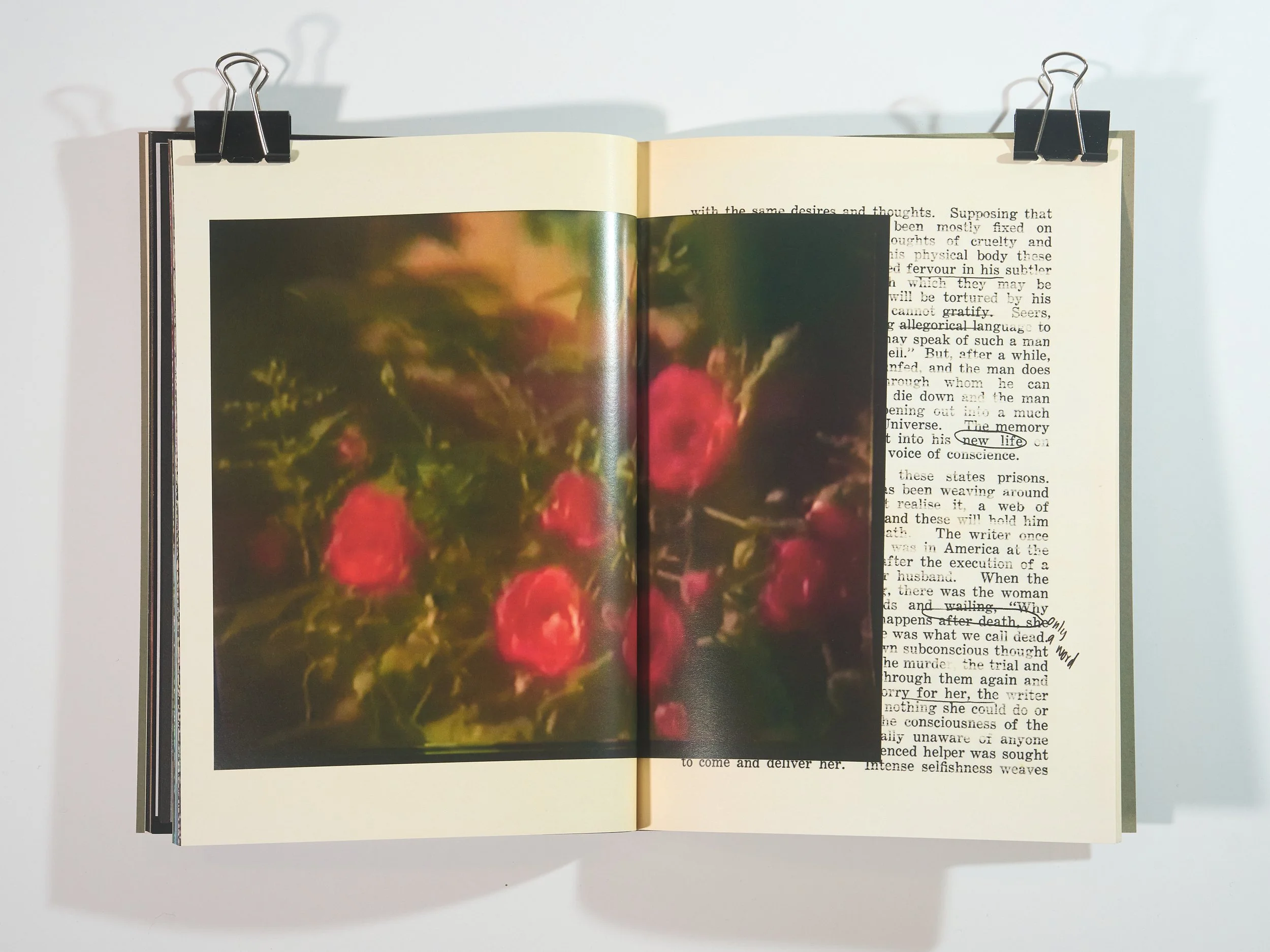 There Is No Death photobook dummy interior page detail - Jason Hendardy