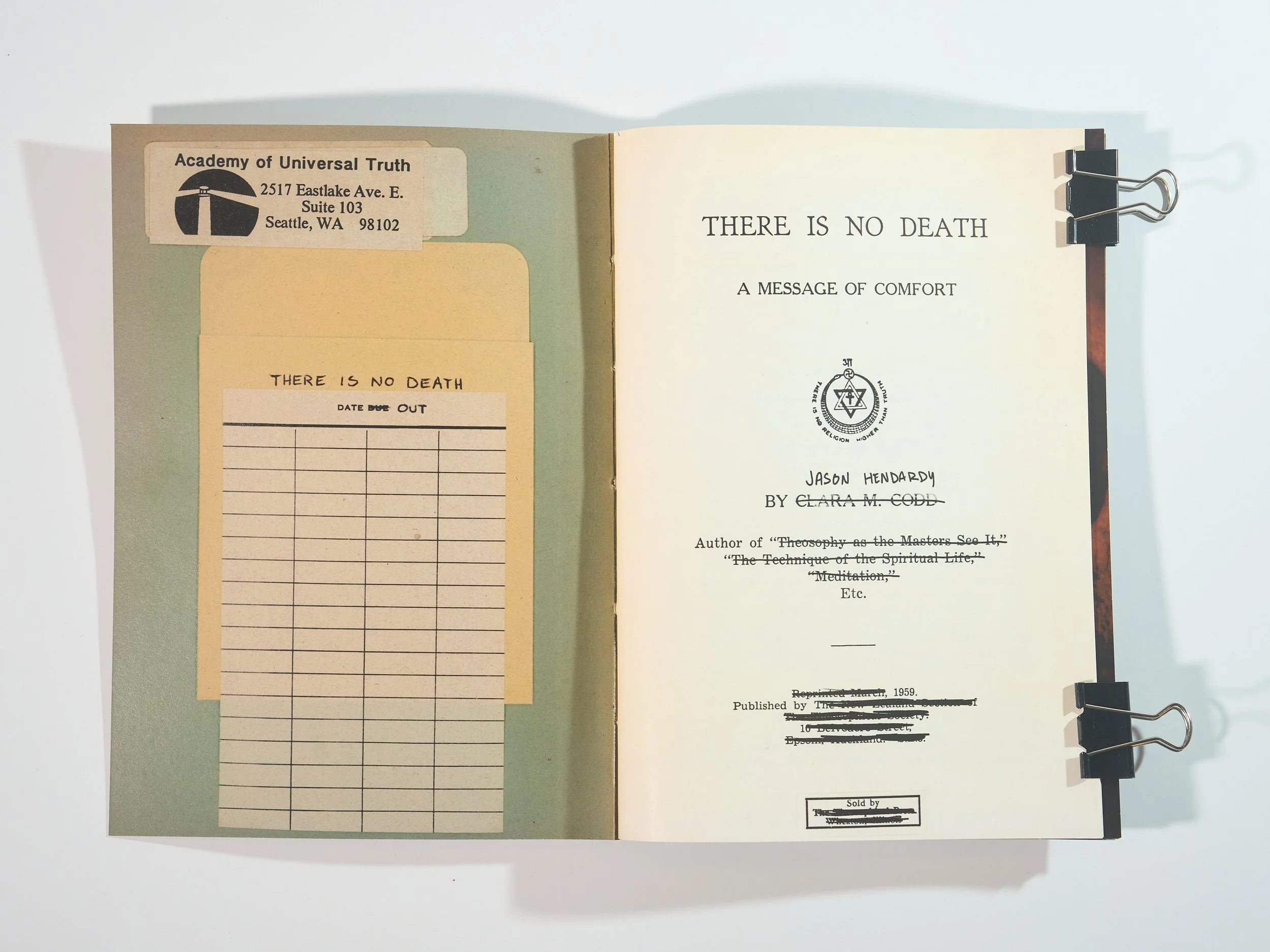 There Is No Death photobook dummy interior page detail - Jason Hendardy