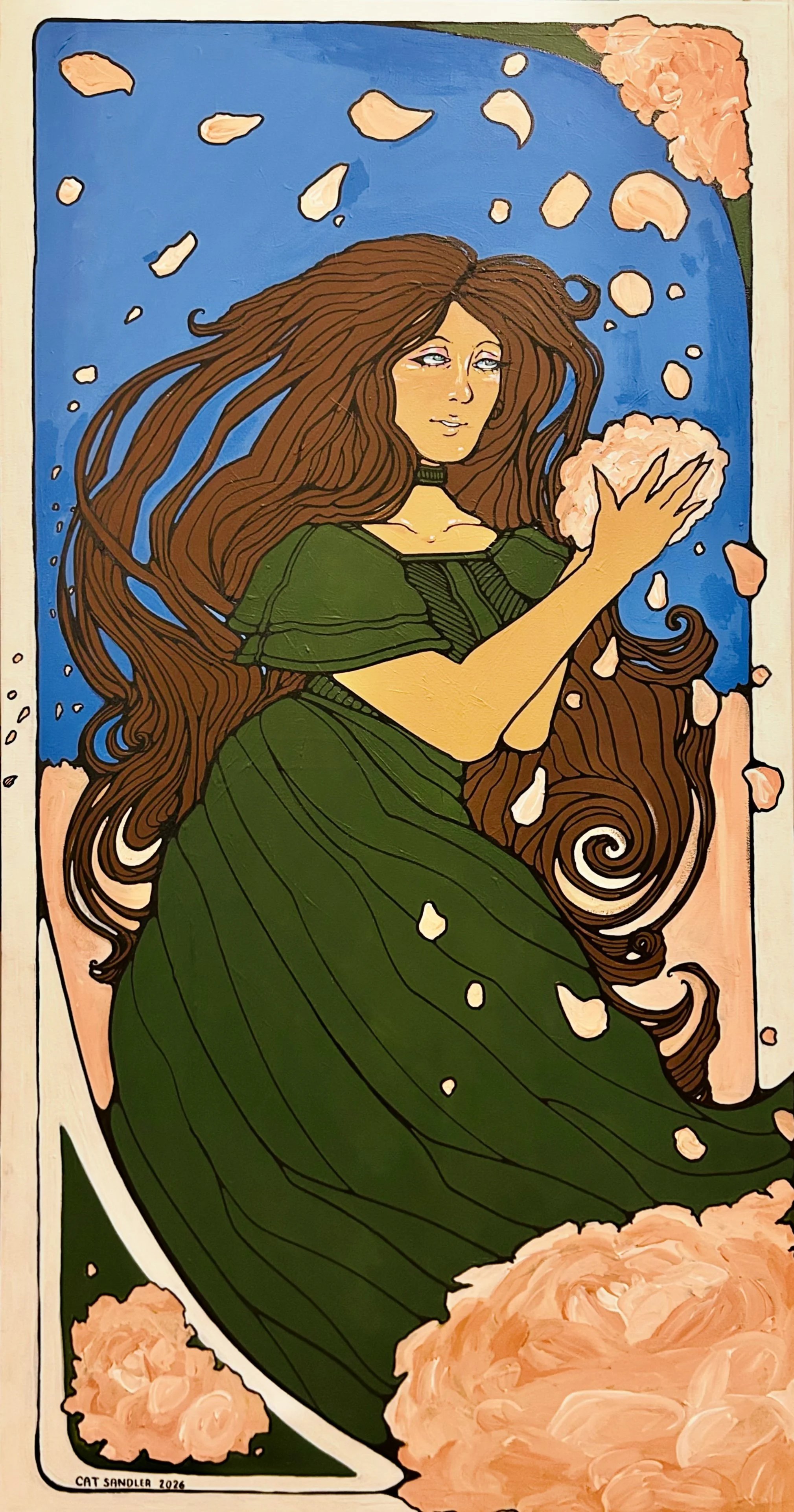 Large Art Nouveau Panel donated to Silent Auction at Homewood Public Library