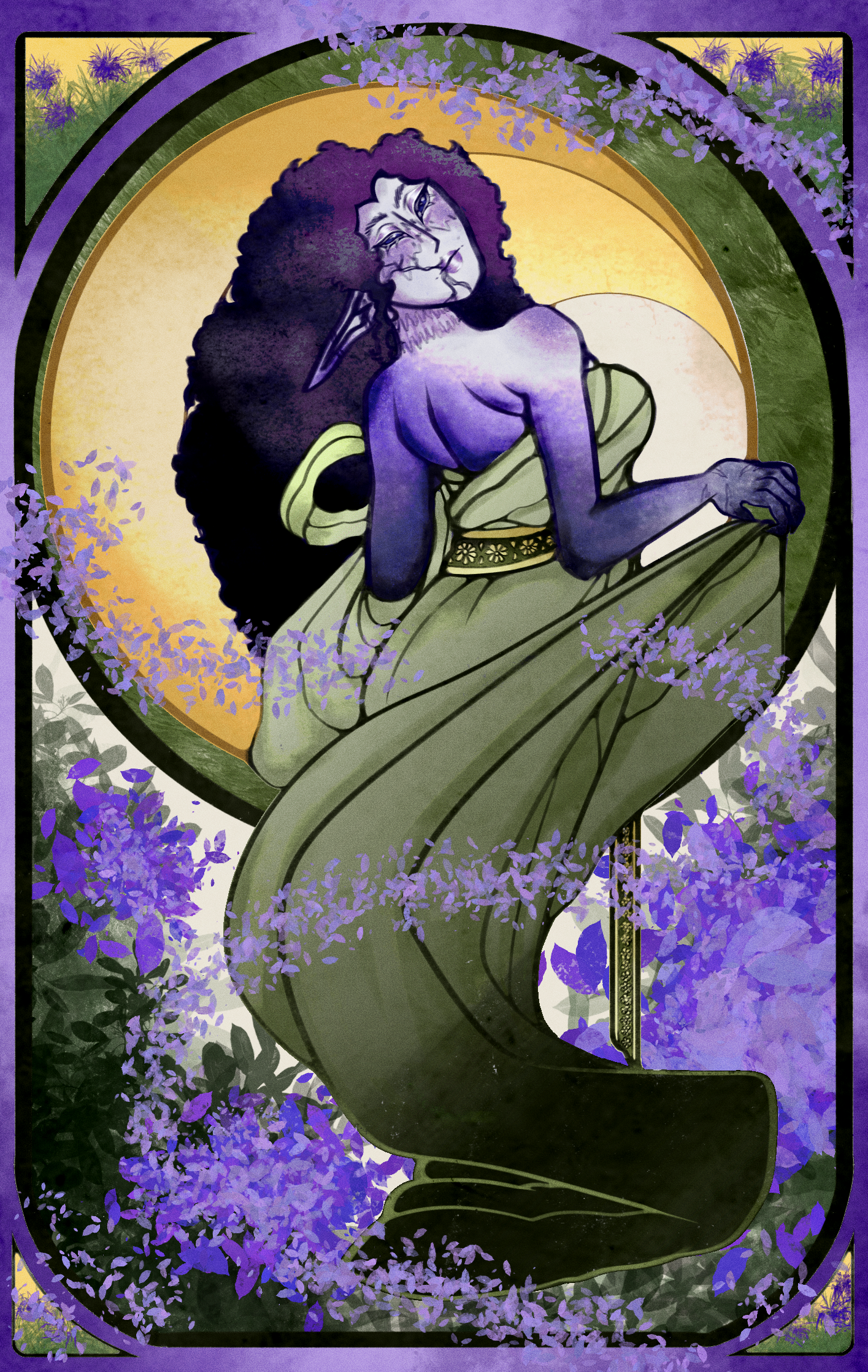 Piece one in Art Nouveau Fantasy Series (Drow)