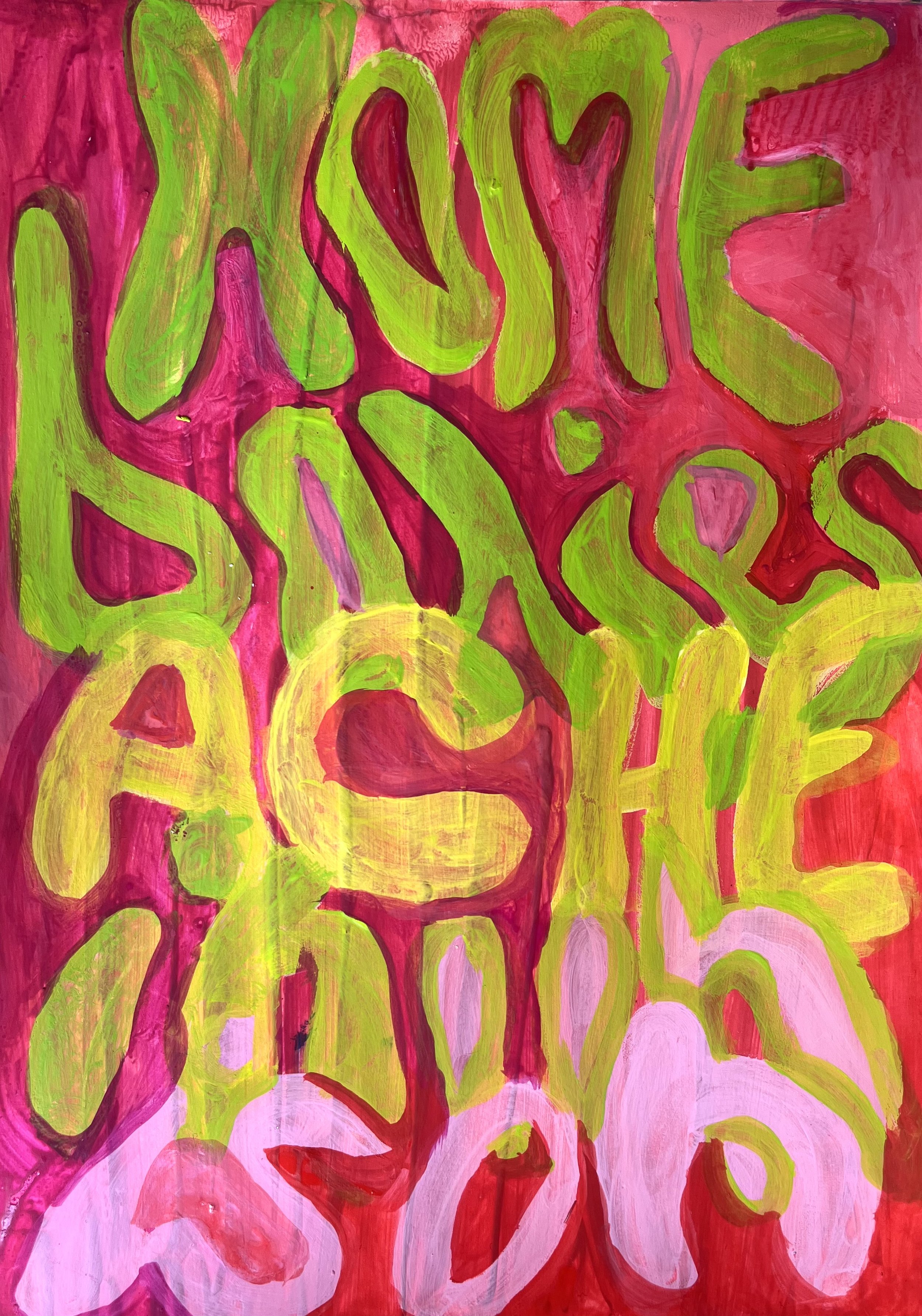 home bodies ache in unison - gouache, 2021.
