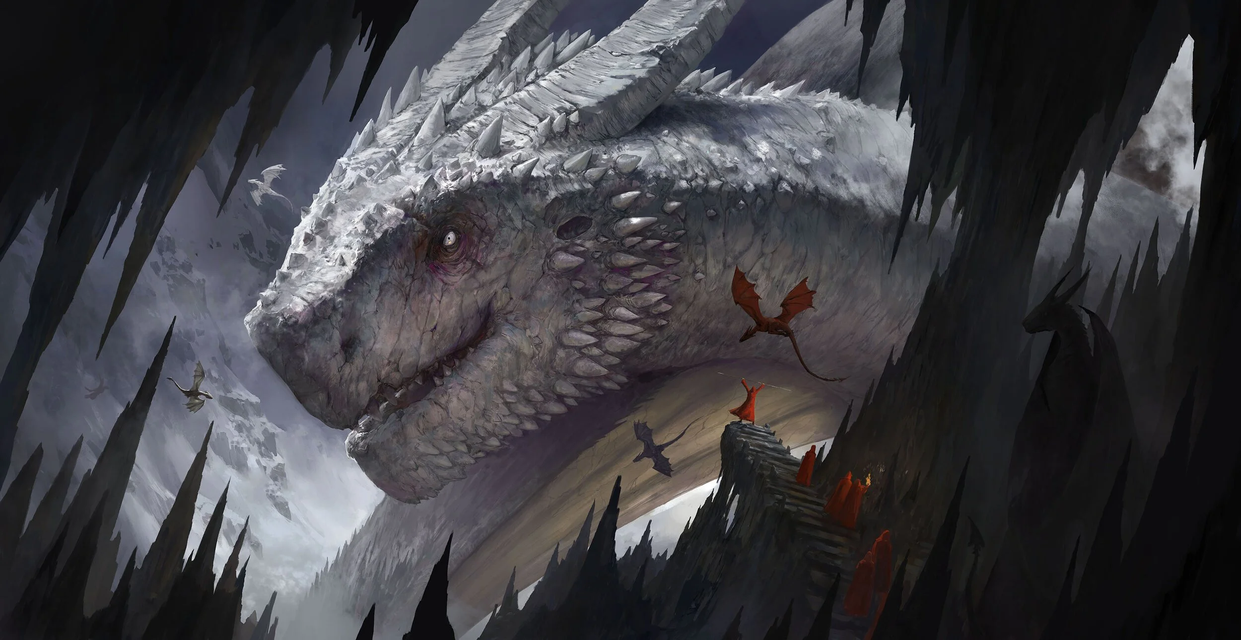 I grew up loving these books by Christopher Paolini, I never dreamed I would have the chance to work on them!
This is for the special edition from The Broken Binding, art directed by Eon van Aswegen
Dragon Saphira crashing through red crystal and b