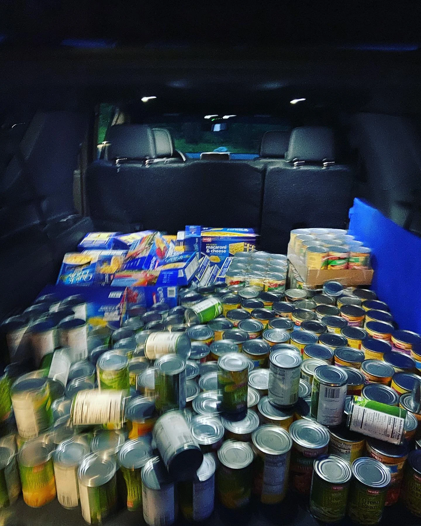 Thanks to the plastic bag ban this is what it looks like to shop for the Weekend Bag Program Inc.