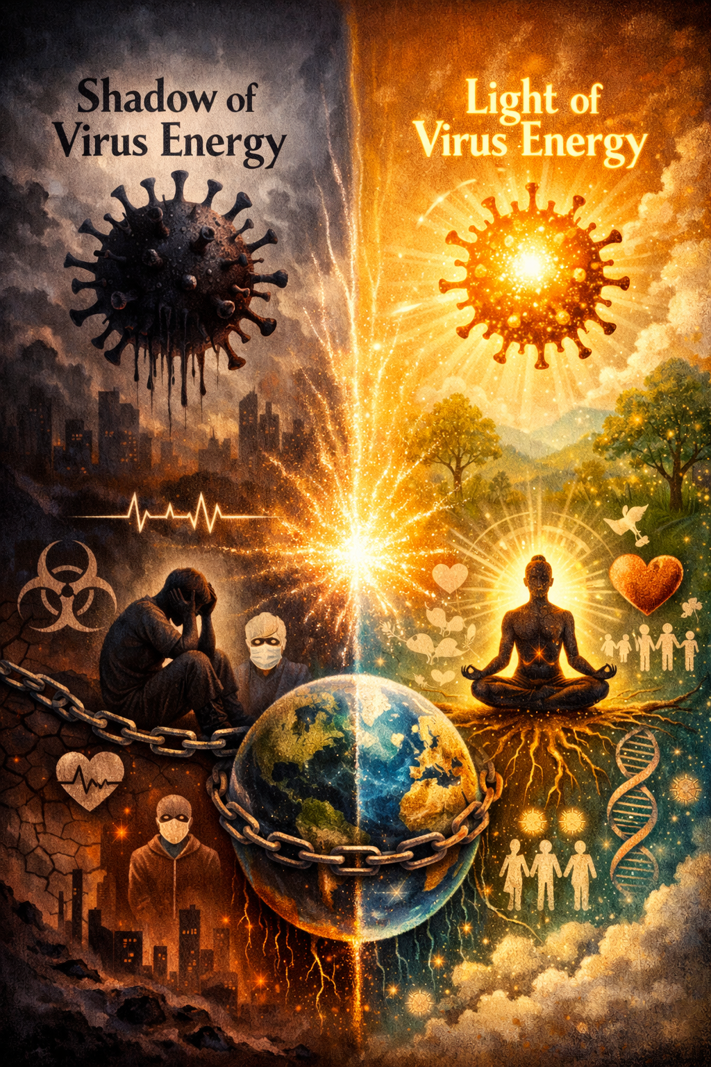 The Shadow and Light of Virus Energy