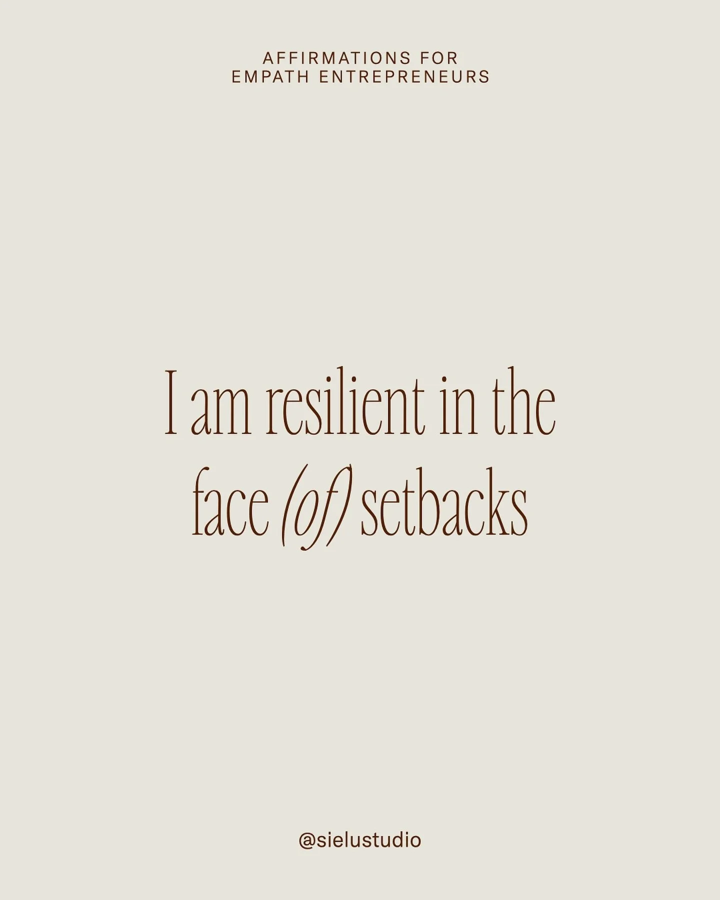 AFFIRMATIONS TOR EMPATH ENTREPRENEURS

As an entrepreneur, setbacks happen - they may have tested your resolve, with moments that made your path seem uncertain and obstacles appearing insurmountable. 

Yet, through each trial, a wellspring of resilie