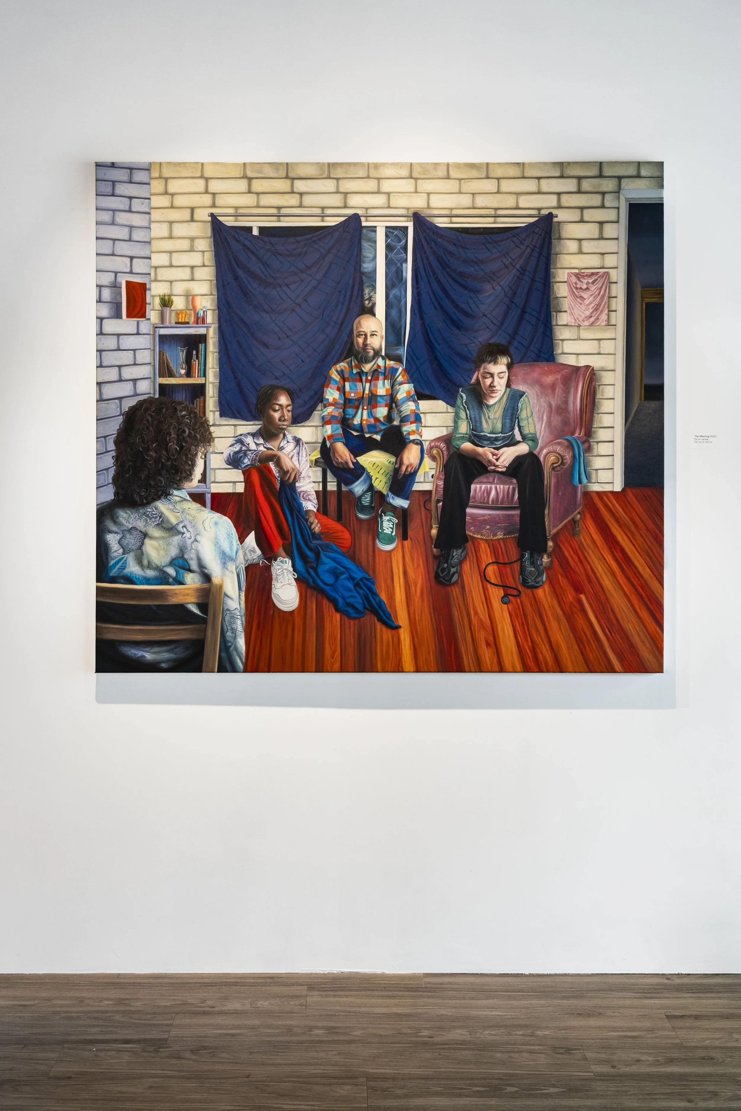 Installation view, The Meeting