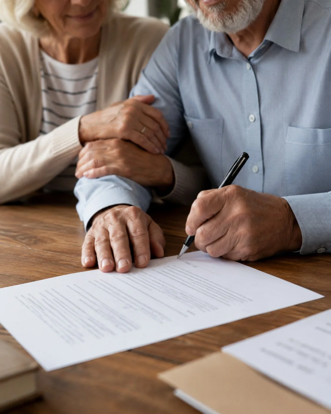 Senior couple planning their legacy gift to a community college
