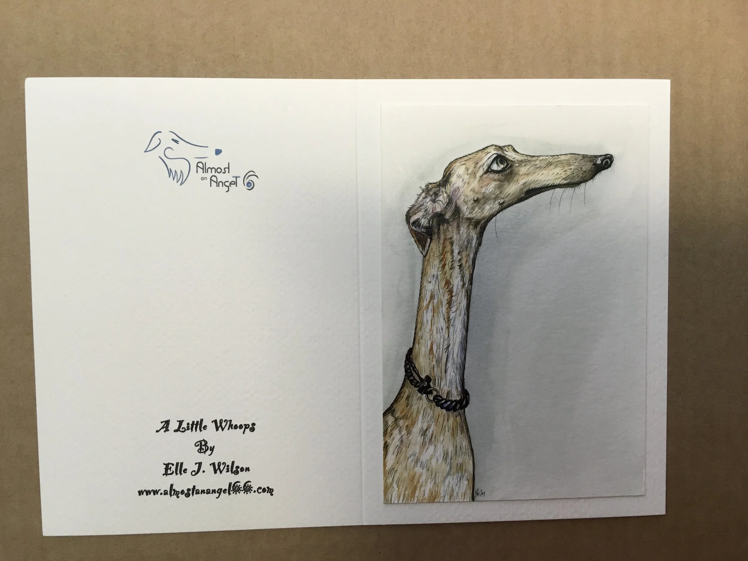 A Little Whoops -  Greyhound  Art Card