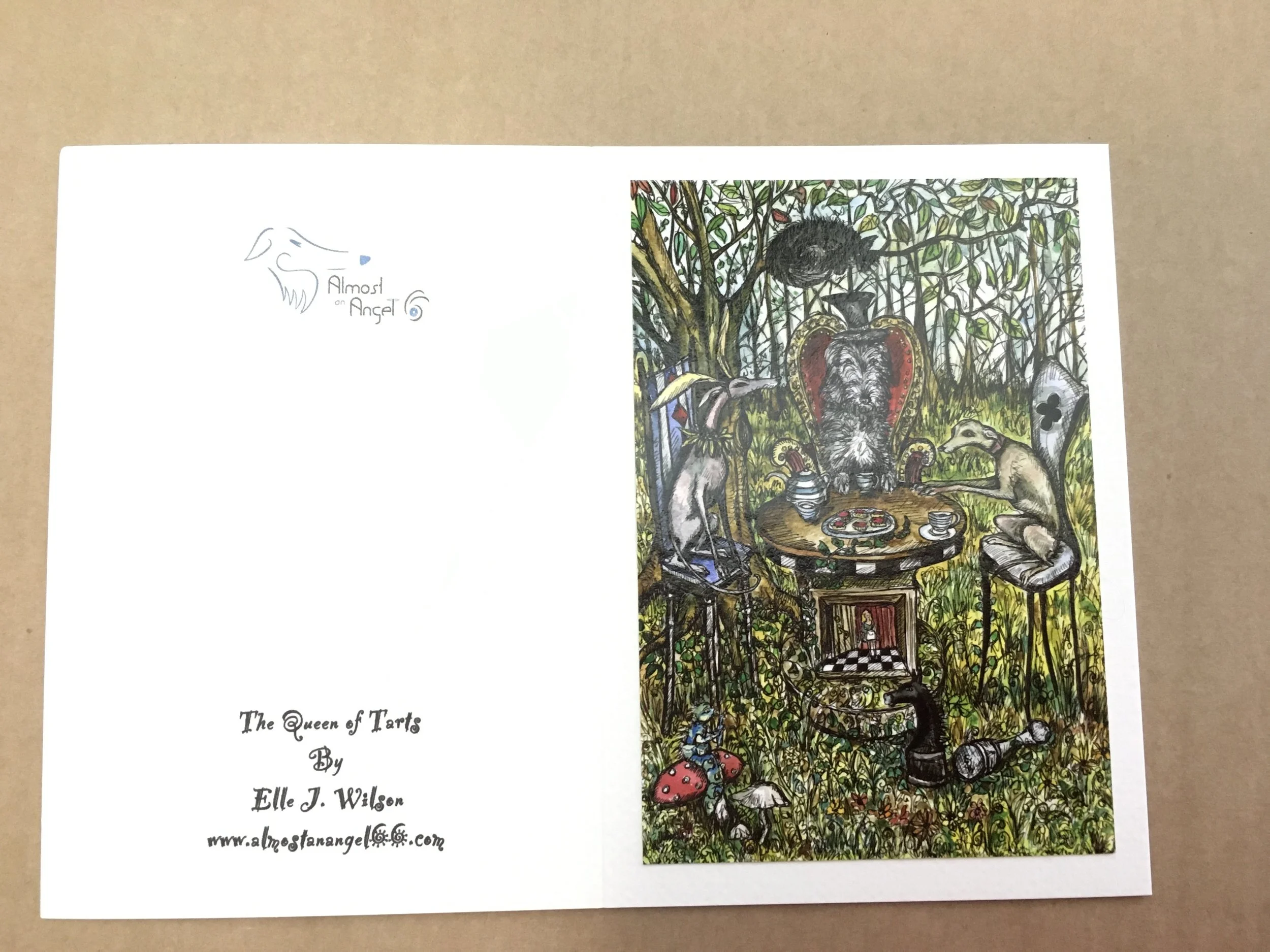 The Queen of Tarts -  Italian Greyhound  Art Card