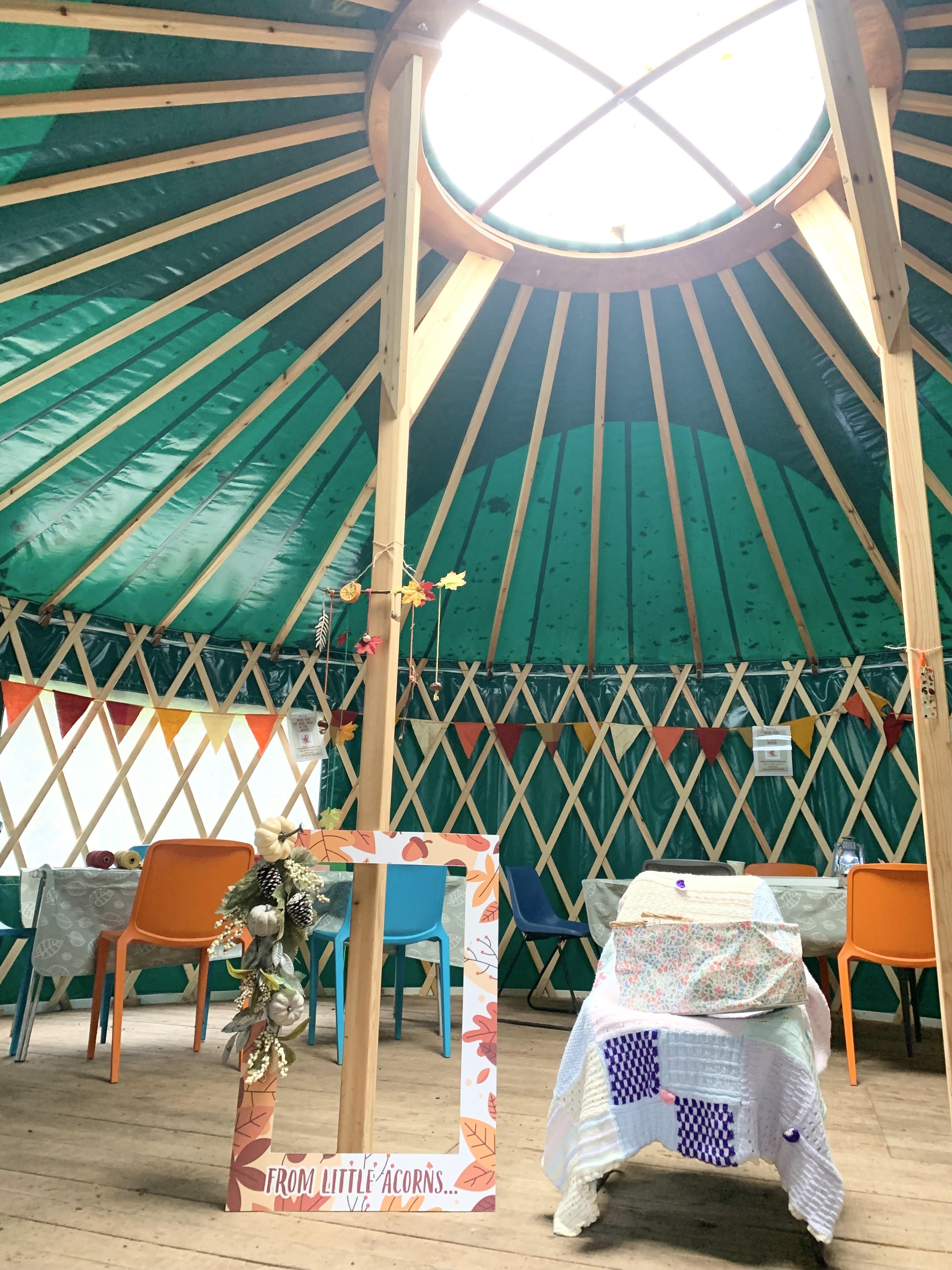 The Woodland Yurt, Wallington Hall.
A magical, seasonal story took place here, followed by some wonderful crafty fun!