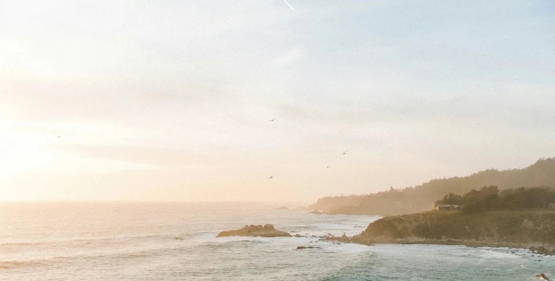 photo of the beach with soft light