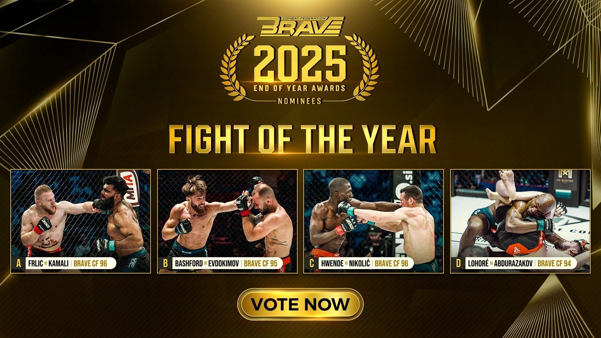 Alex Lohoré nominated for BRAVE CF Fight of the Year