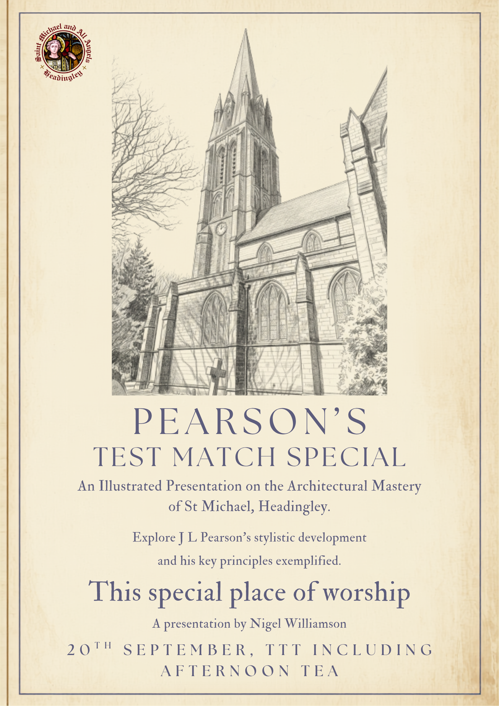 Presentation about the Work of J L Pearson, St. Michaels' original architect