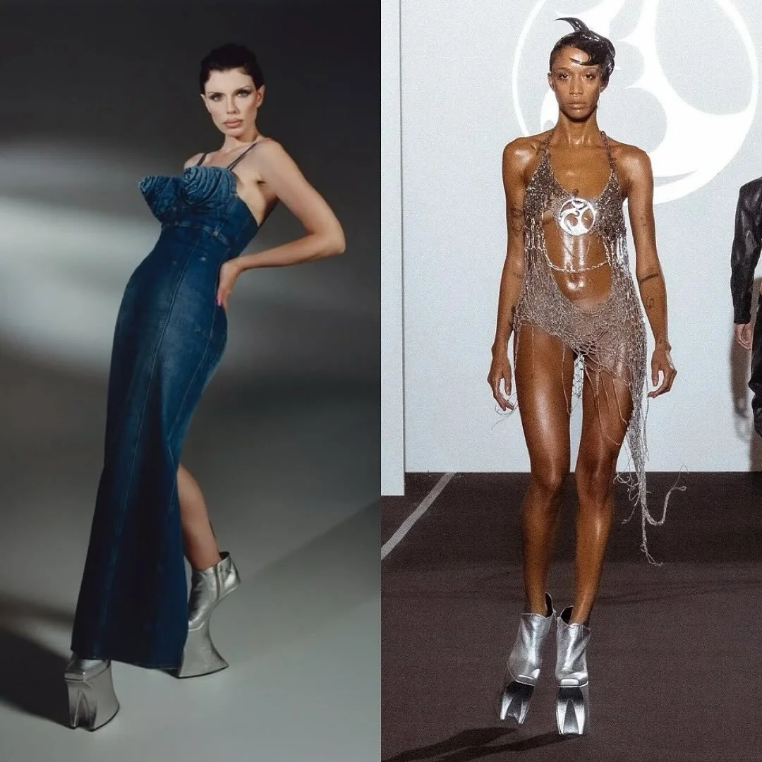 Posted @withregram &bull; @thejuliafoxcloset Julia Fox for Numero NY&rsquo;s (@numerony) Launch Issue 💫 Sept 15, 2025 (Posted Date)

Wearing:
- Jean Paul Gaultier (@jeanpaulgaultier) SS25, Denim Conic Cup Maxi Dress ($1,440 on Editorialist - Sold Ou