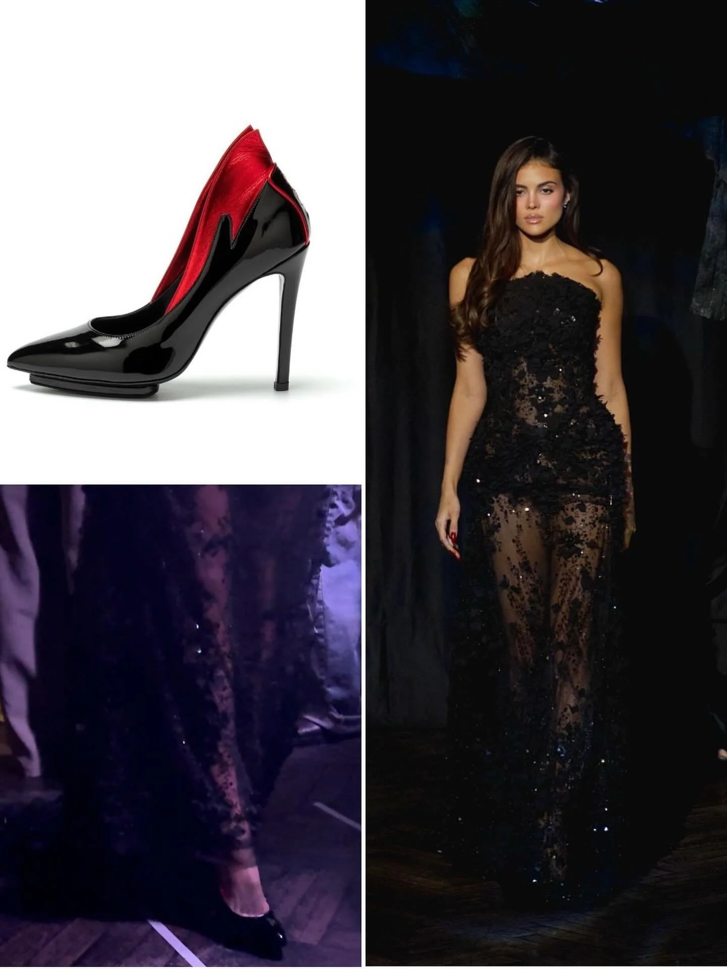 The lovely @hollyscarfone is wearing the @amberambroseaurele xxxpump during the Tragic queen fashion show from @saraanyaaaa - catwalk photo by @ceceliamaduekwe #londonfashionweek #lfw #london #saranya #holyscarfone #catwalk #runway #highheels #killer