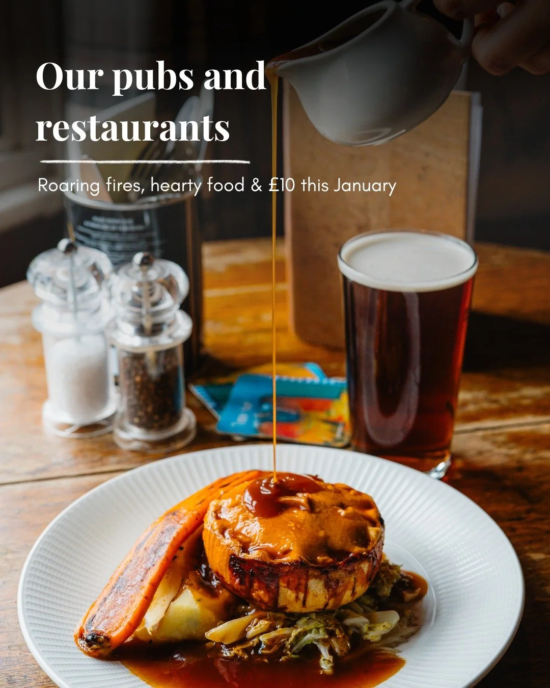 Three reasons to cosy up with us this January&hellip;

🔥 The fires are roaring
🍽️ The food is hearty
💵 All our venues are offering &pound;10 off your food bill in January to brighten up the longest month in the calendar! That's &pound;10 off per p