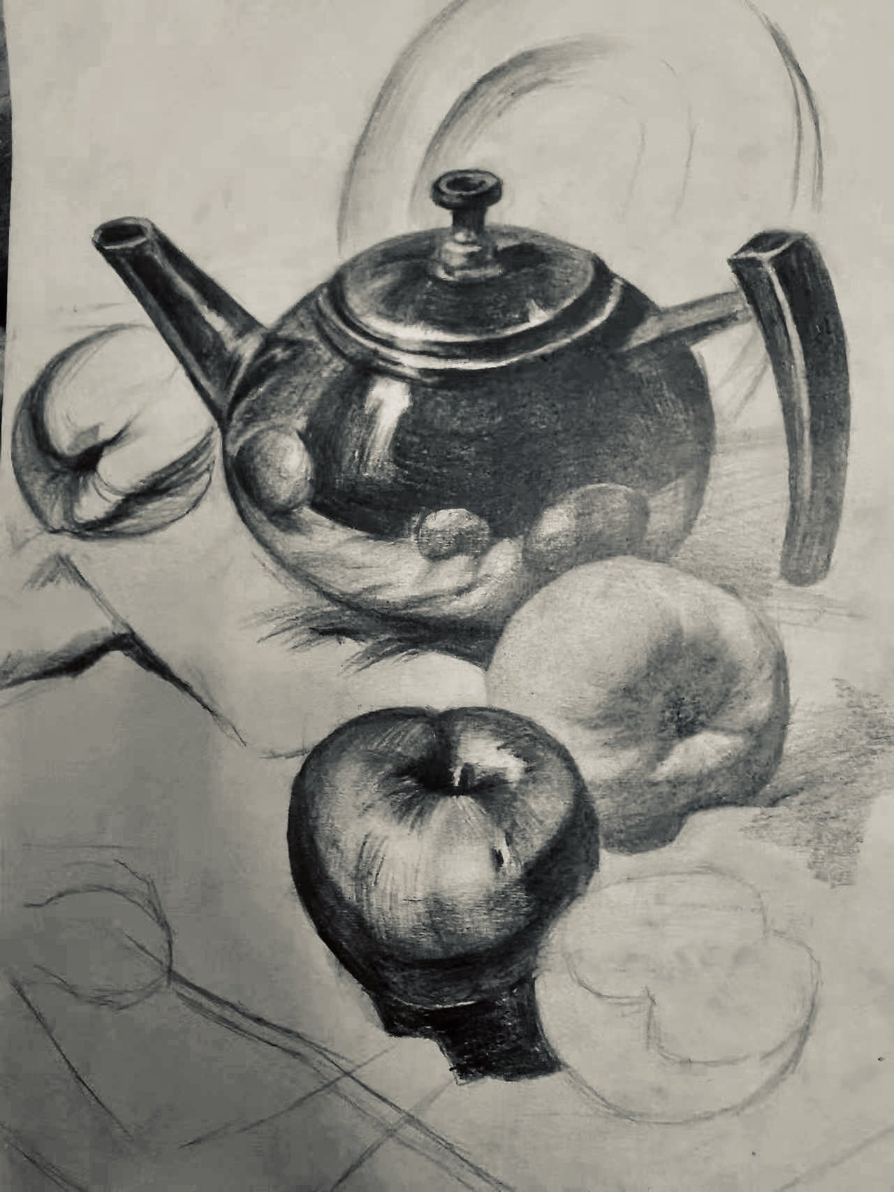 Traditional B&W sketch works