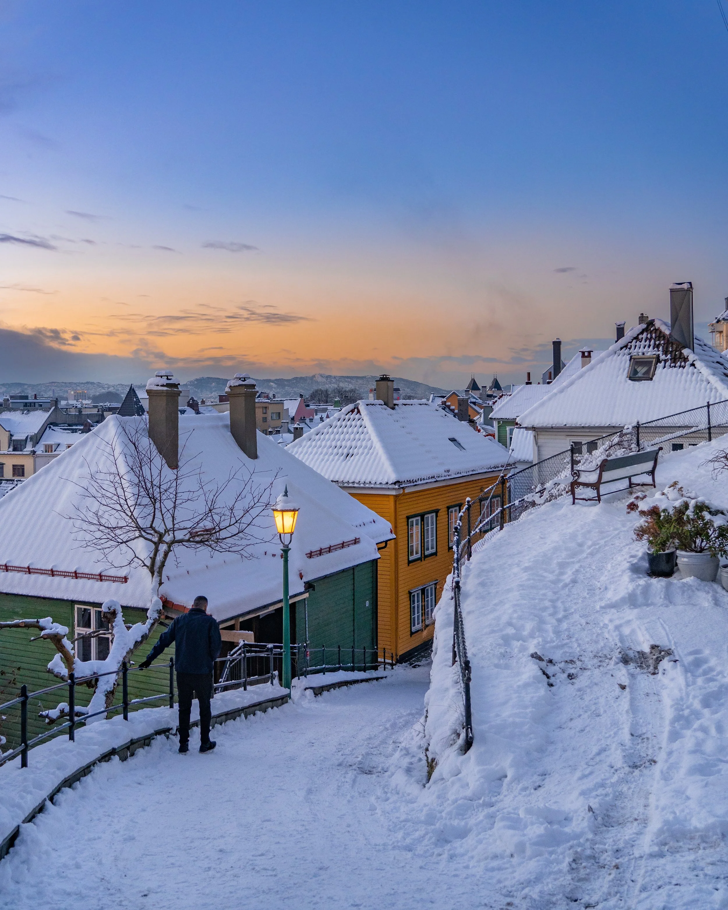 Bergensbilde. Foto: Anna T. Takle. PhotobyTakle. Snø i Bergen 