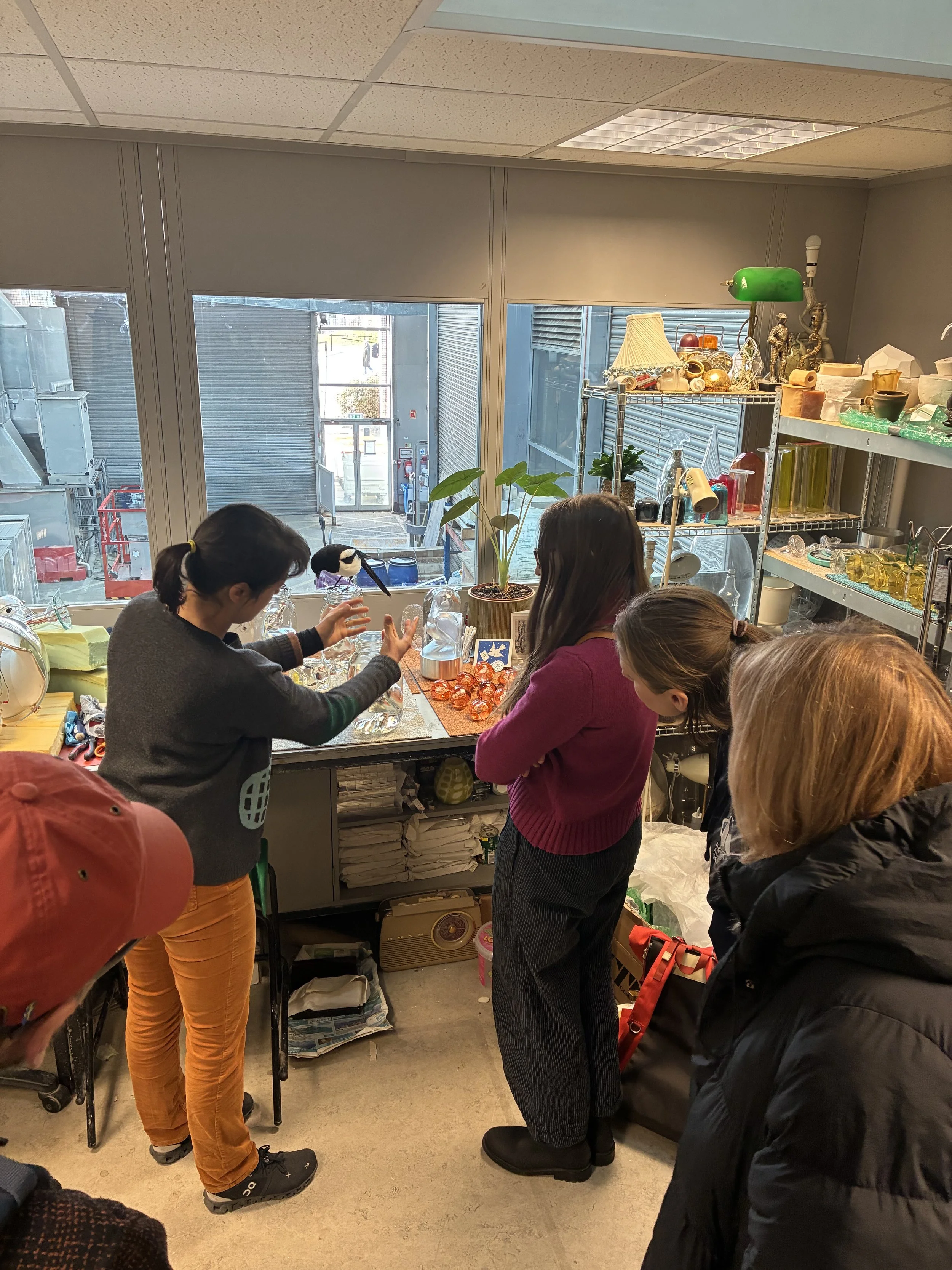 Artists visit - glass artist - Joanna Manousis