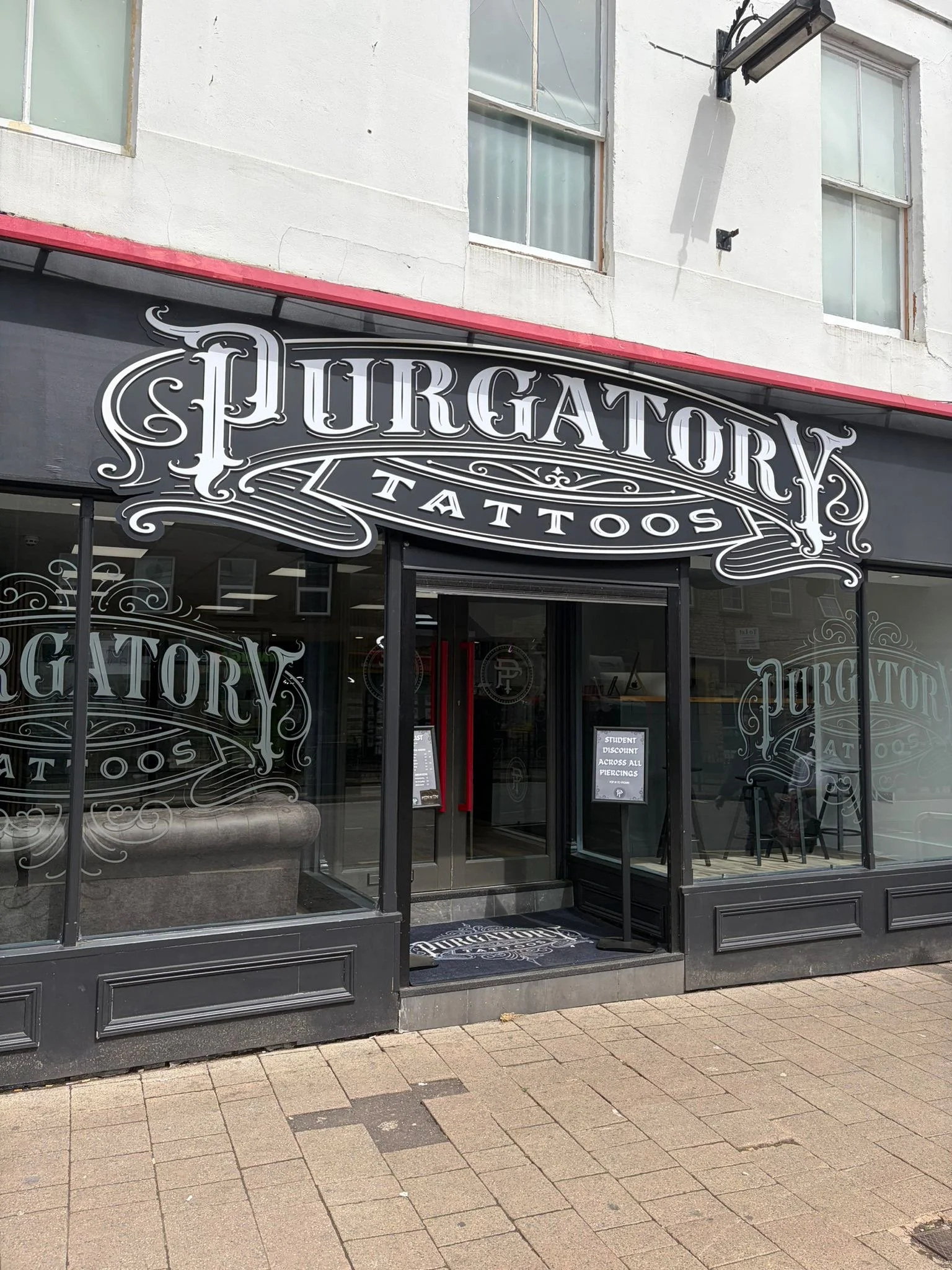 Purgatory Tattoos shop front at 59 High Street, Banbury