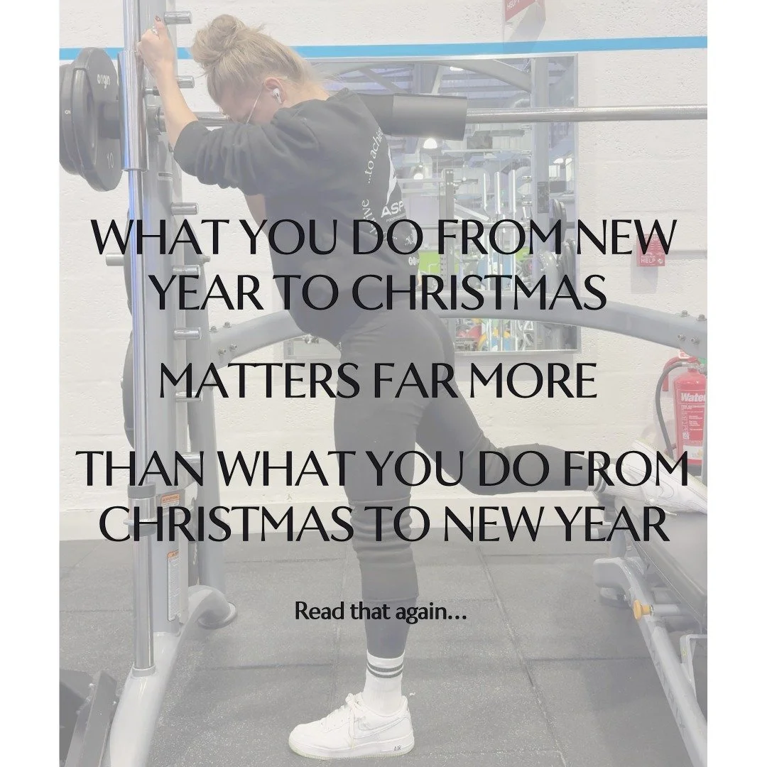 One week of indulgence, time off, being present doesn&rsquo;t undo a year of consistency.
But a year of habits does shape your results.

There&rsquo;s nothing to &ldquo;work off&rdquo;.
Nothing to make up for.

The goal now isn&rsquo;t restriction or