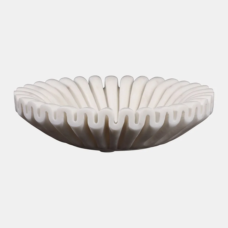 Marble Pleated Bowl