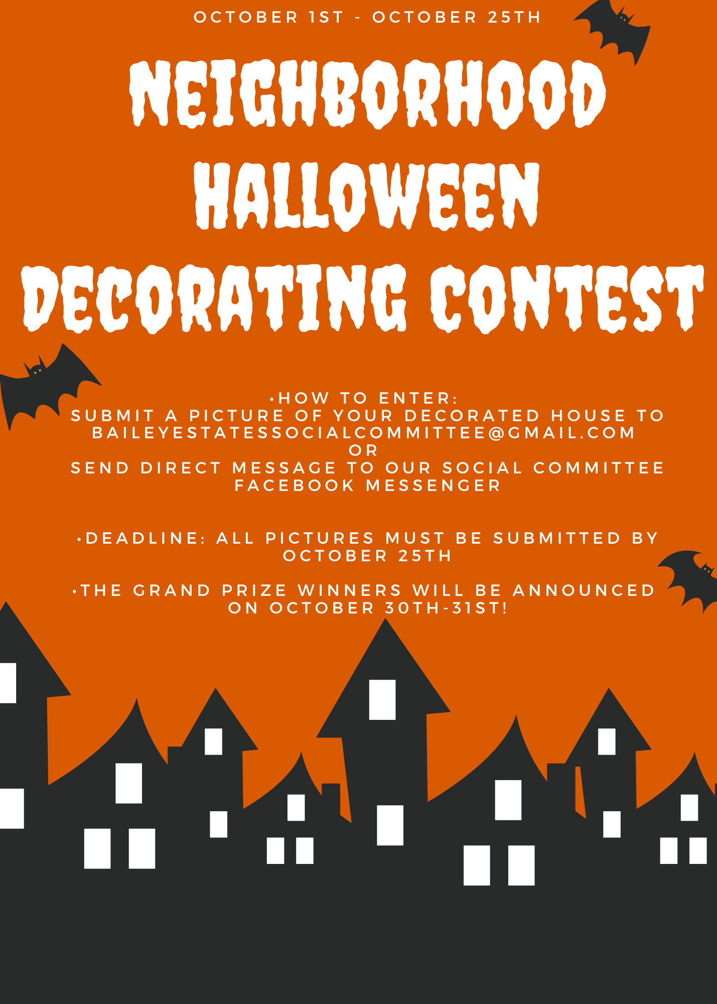 Neighborhood Halloween Decorating Contest