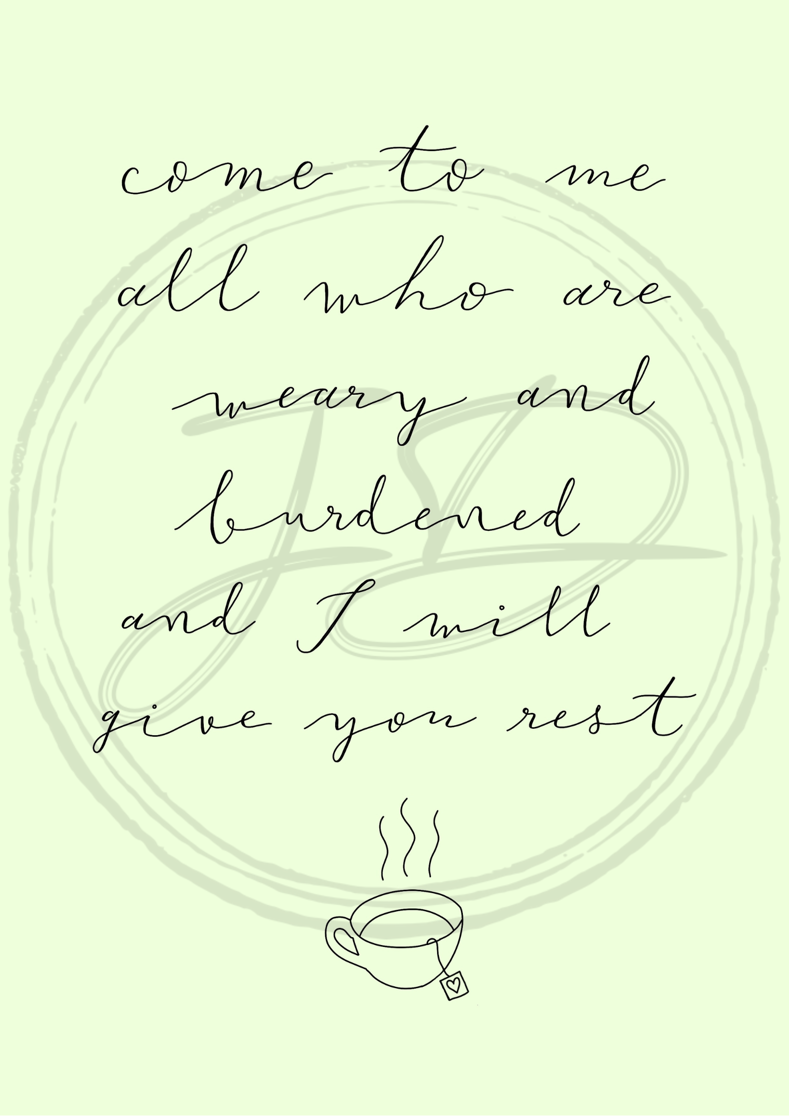 Come to Me Scripture Print