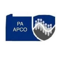 PA APCHO logo with a stylized mountain and group of people silhouette