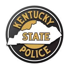 Kentucky State Police emblem featuring the shape of Kentucky and a police badge design.