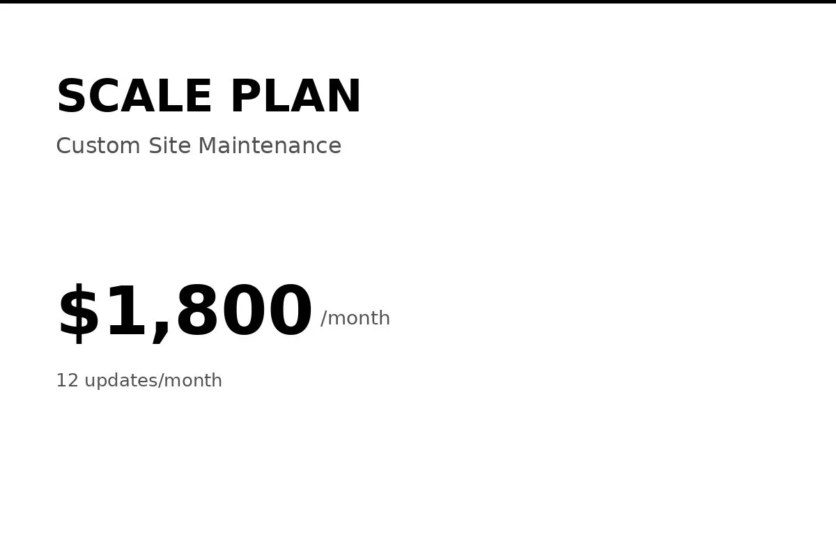 Scale Plan - Custom Site Maintenance