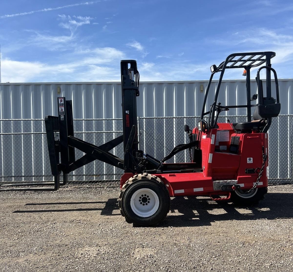 Used Moffett piggyback forklift for sale at Rainier Machinery in Mesa, Arizona