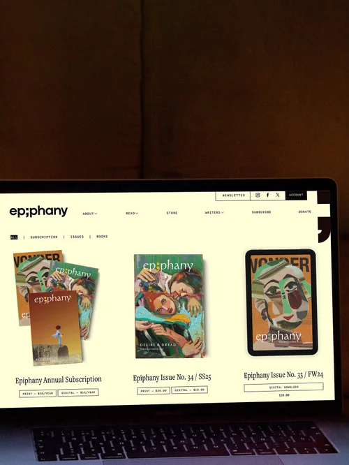 Laptop showing Epiphany issue covers