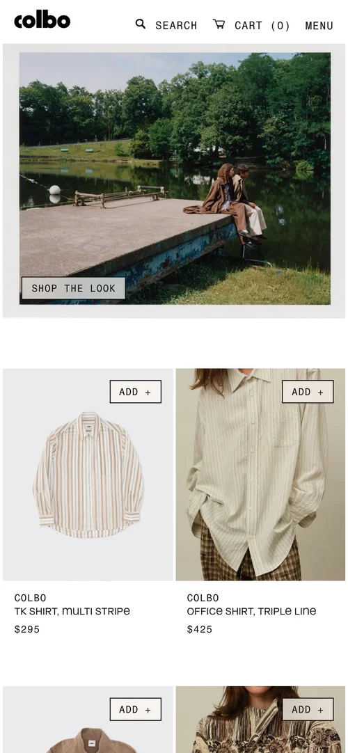 Mobile screen: the Autumn Winter 2026 collection