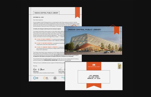 Stationery: letterhead, card and envelope