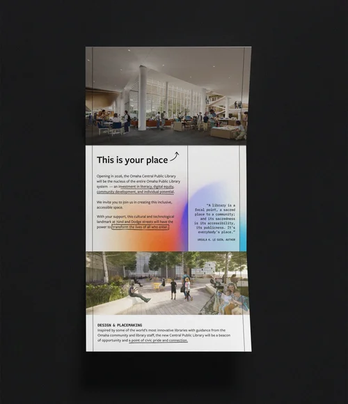 Folded brochure: This is your place