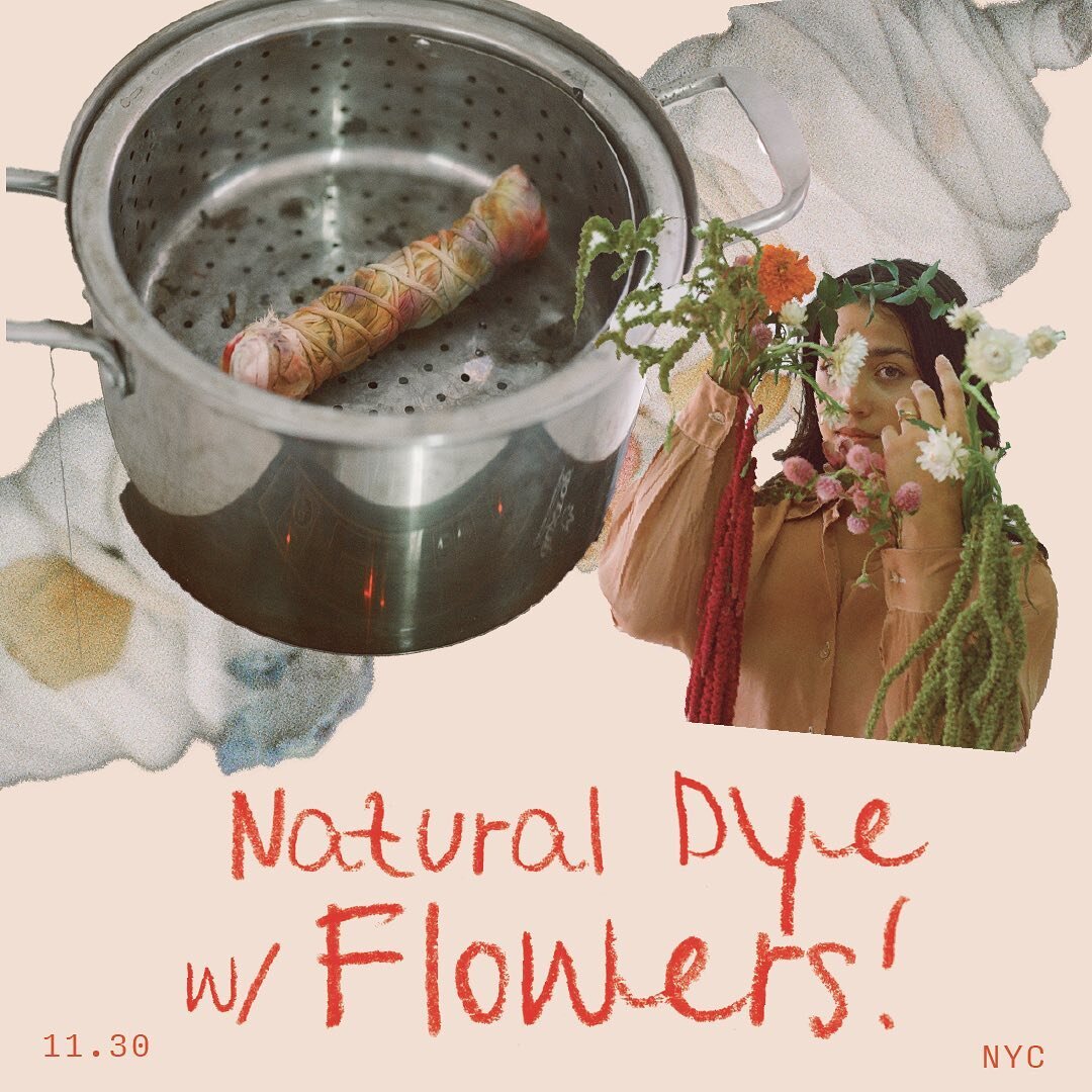 !! Natty dye timeeeeee&mdash; Join RecCreate founder, Liz Chick, in the studio to play with flowers &amp; learn how to turn them into a creative medium! 

Liz will cover natural dye basics and provide you with everything you need to make your own flo