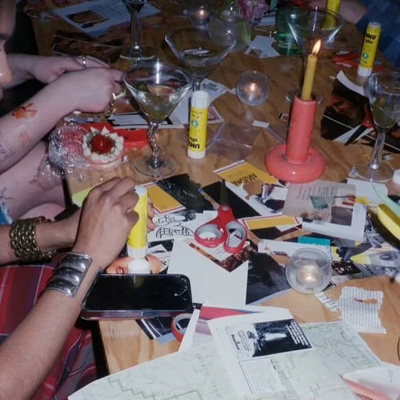 sweet photos of our 2 yr studio party last spring by @_ehmilia &mdash; there were pickle martinis and keychain collages and frosting that hung from the ceiling 💘 forever in awe of the space we have all built together, and what a safe &amp; sweet pla