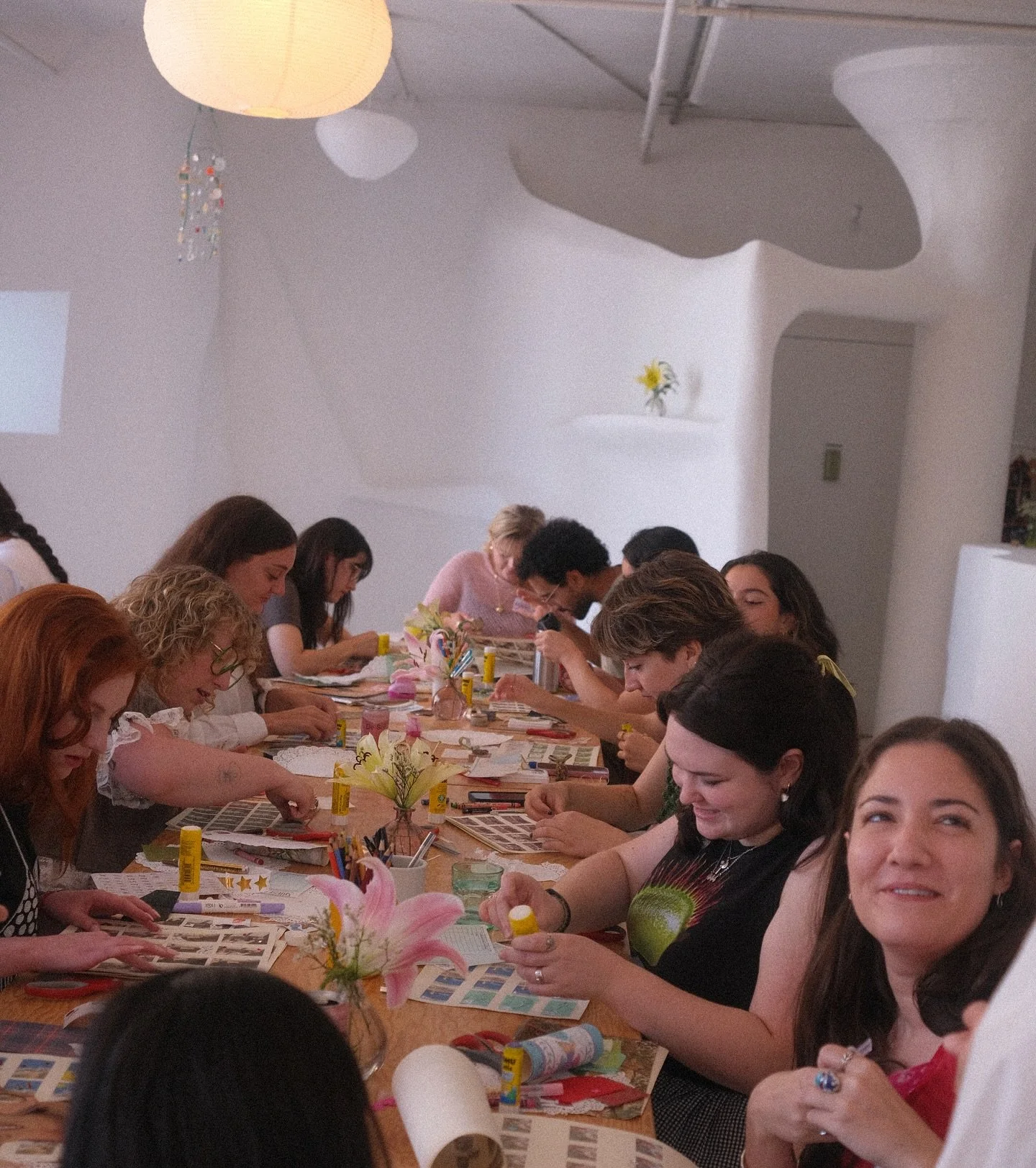 scenes from yesterday&rsquo;s analog animation workshop with @mishaspice &mdash; can&rsquo;t wait to see how these crafty lil vids turn out xx