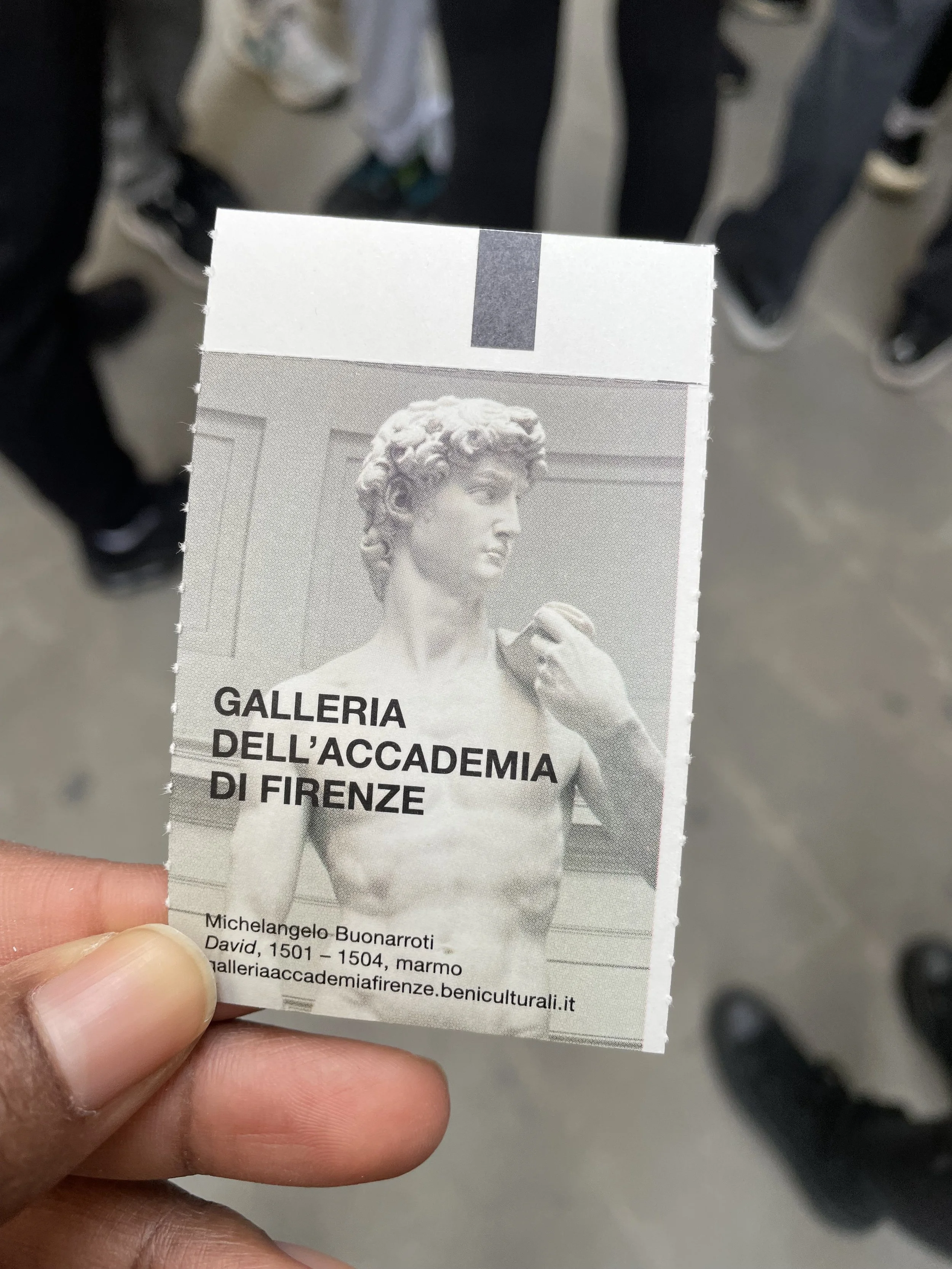 ticket to the dell' accademia accademia gallery in firenze florence Italy