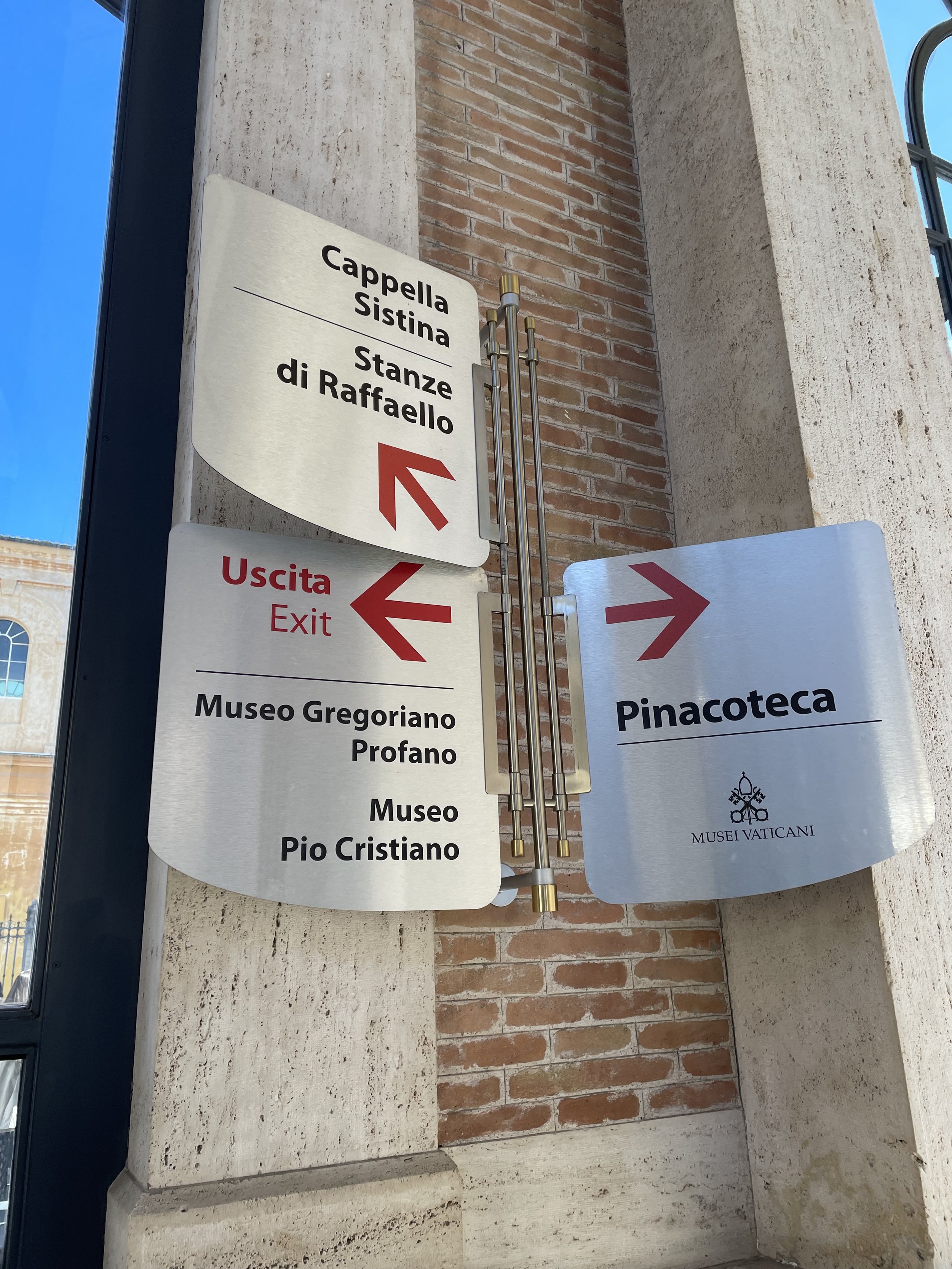 sistine chapel signs at the vatican museums vatican city rome italy