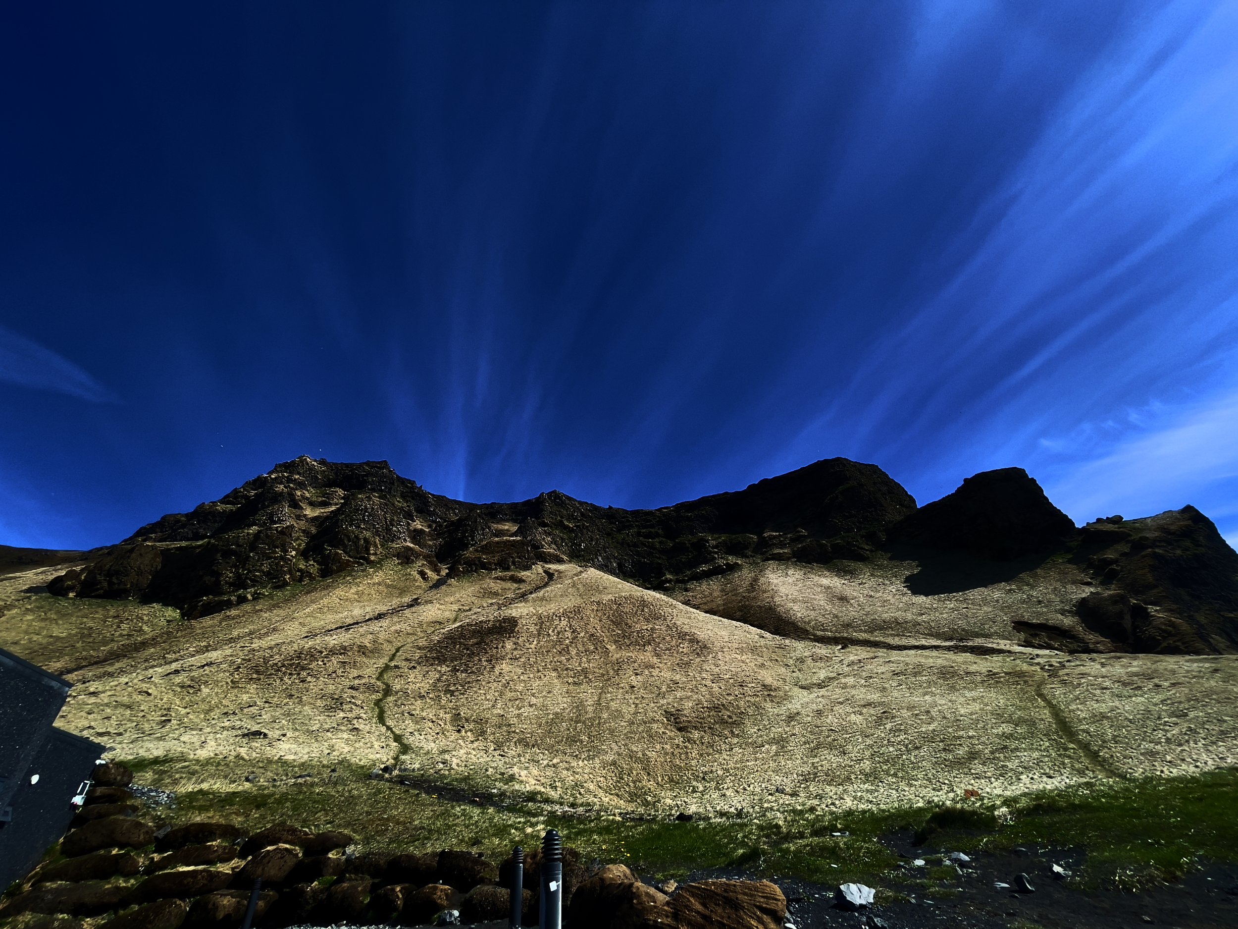mountains in vik, iceland near the black sand beach Reynisfjara