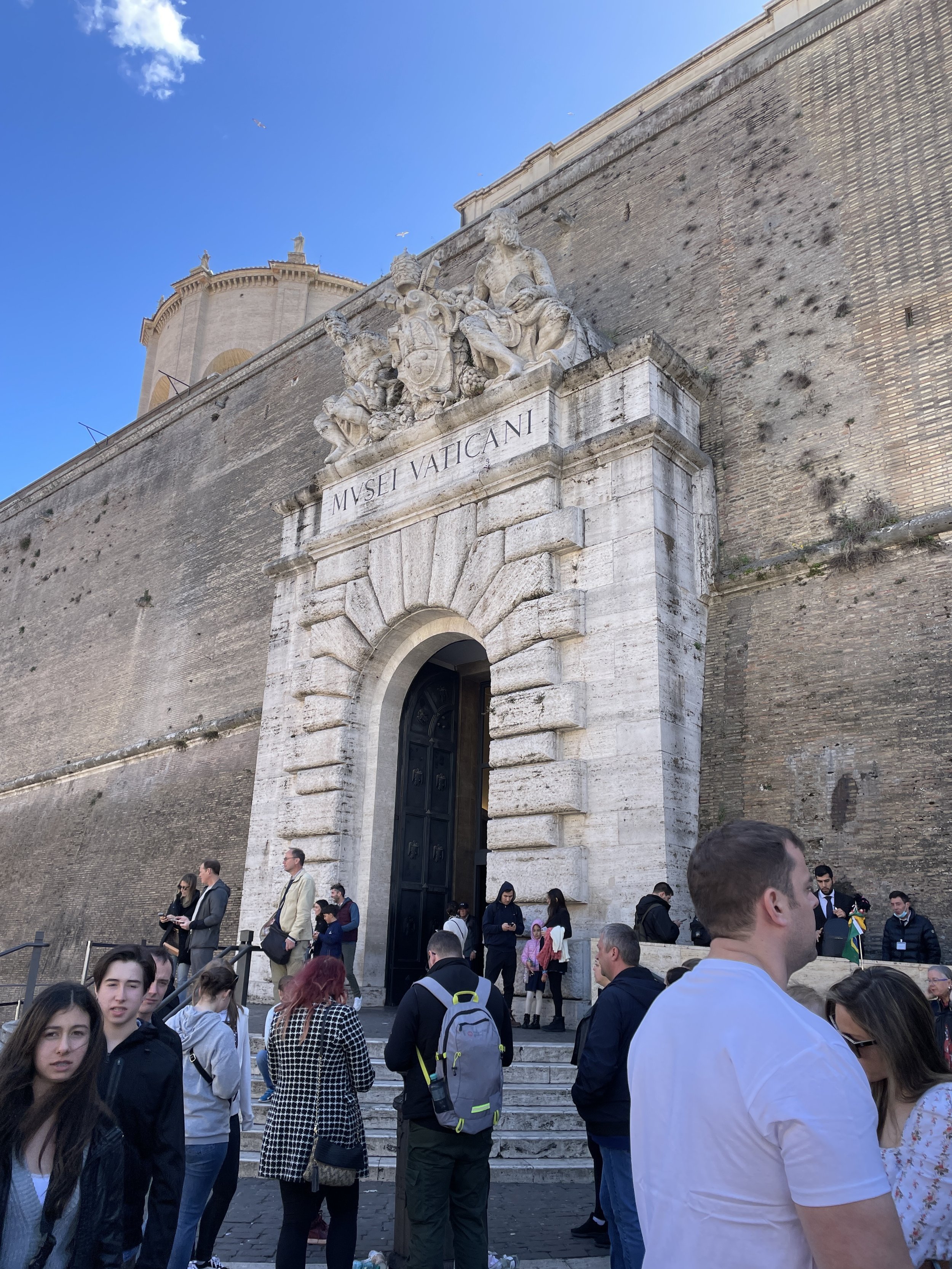 entrance to the vatican museums in vatican city rome italy