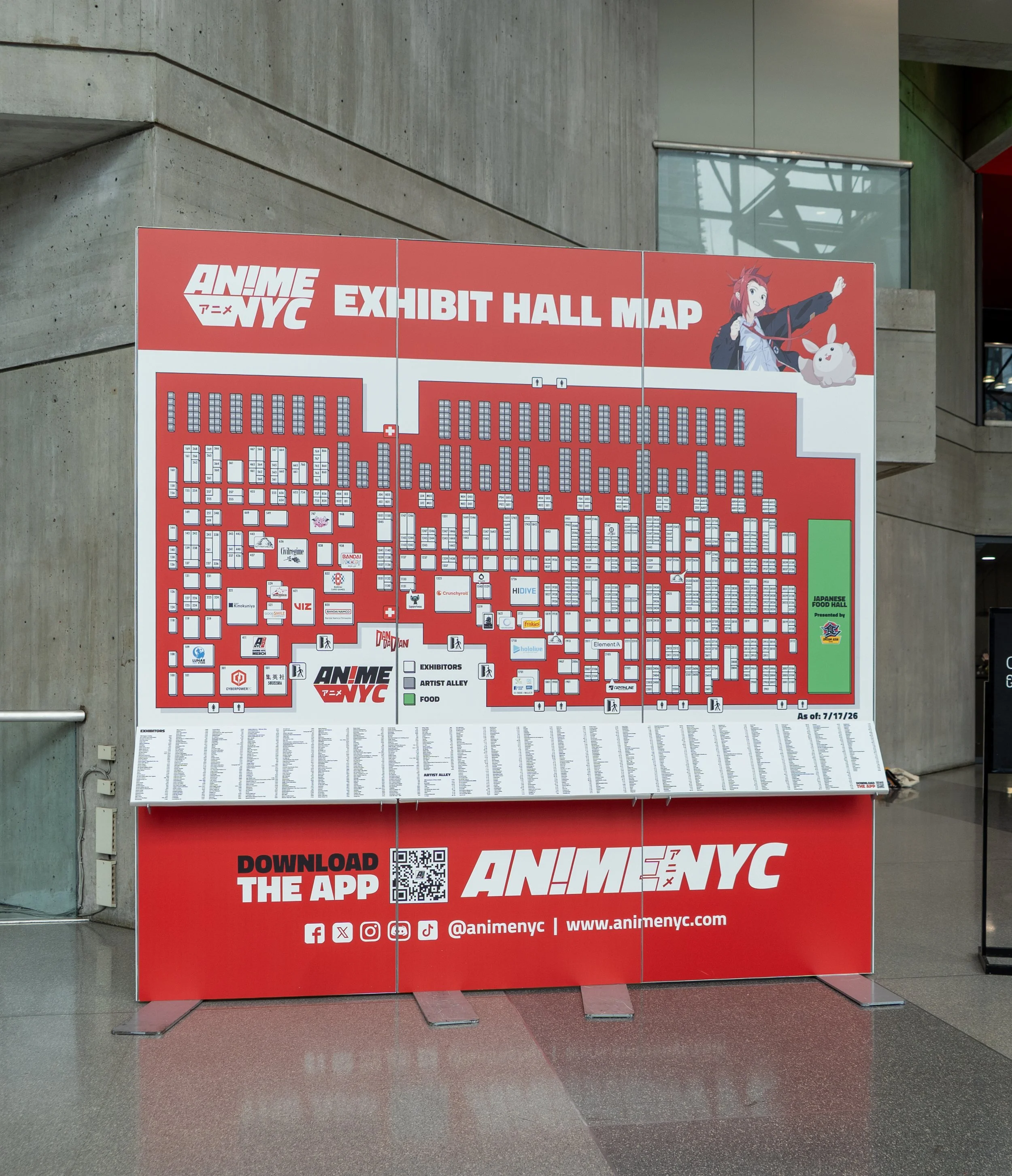 huge map of the convention anime nyc 2026
